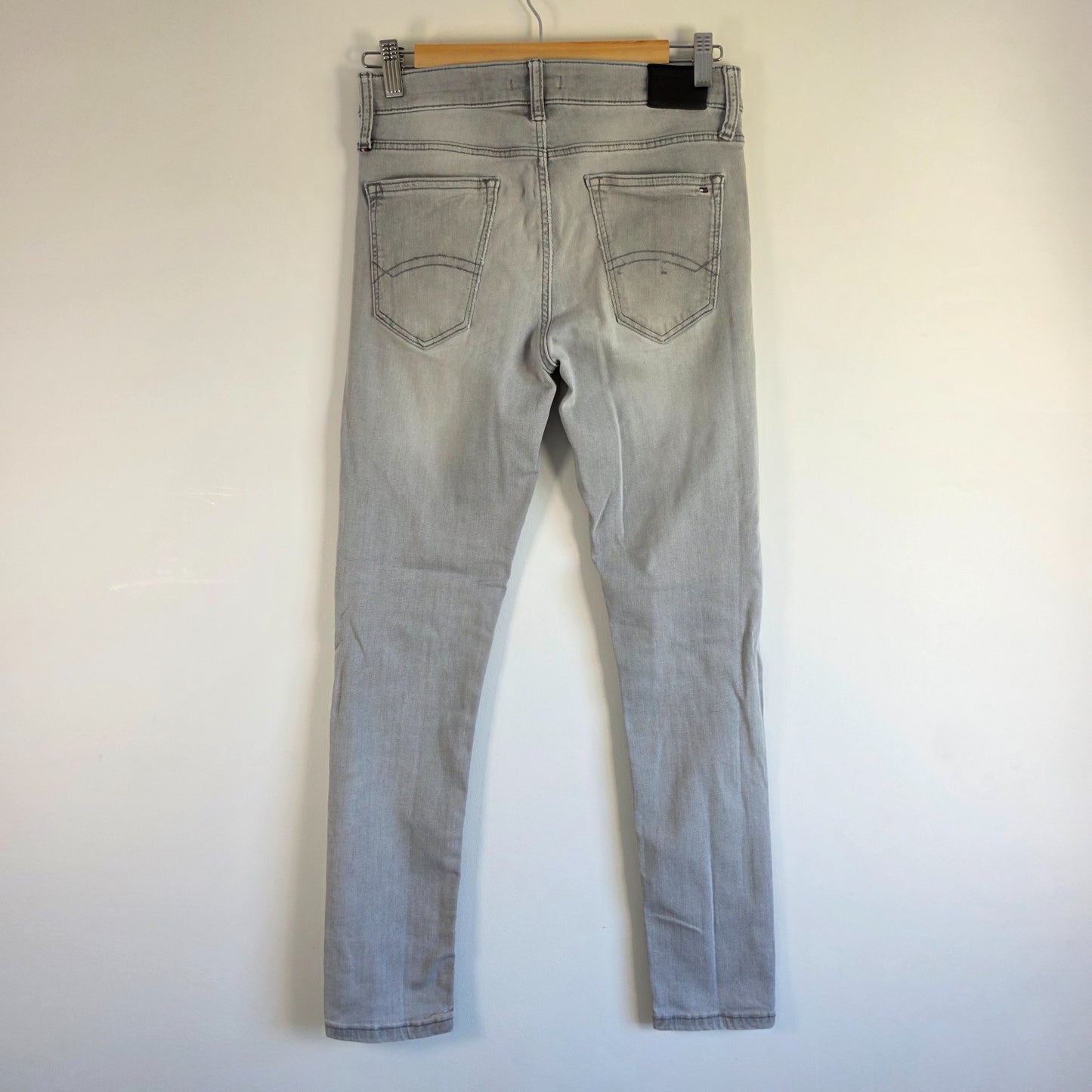 Tommy Hilfiger Simon Skinny Jeans Grey W28 L28 Youth Stretch Denim