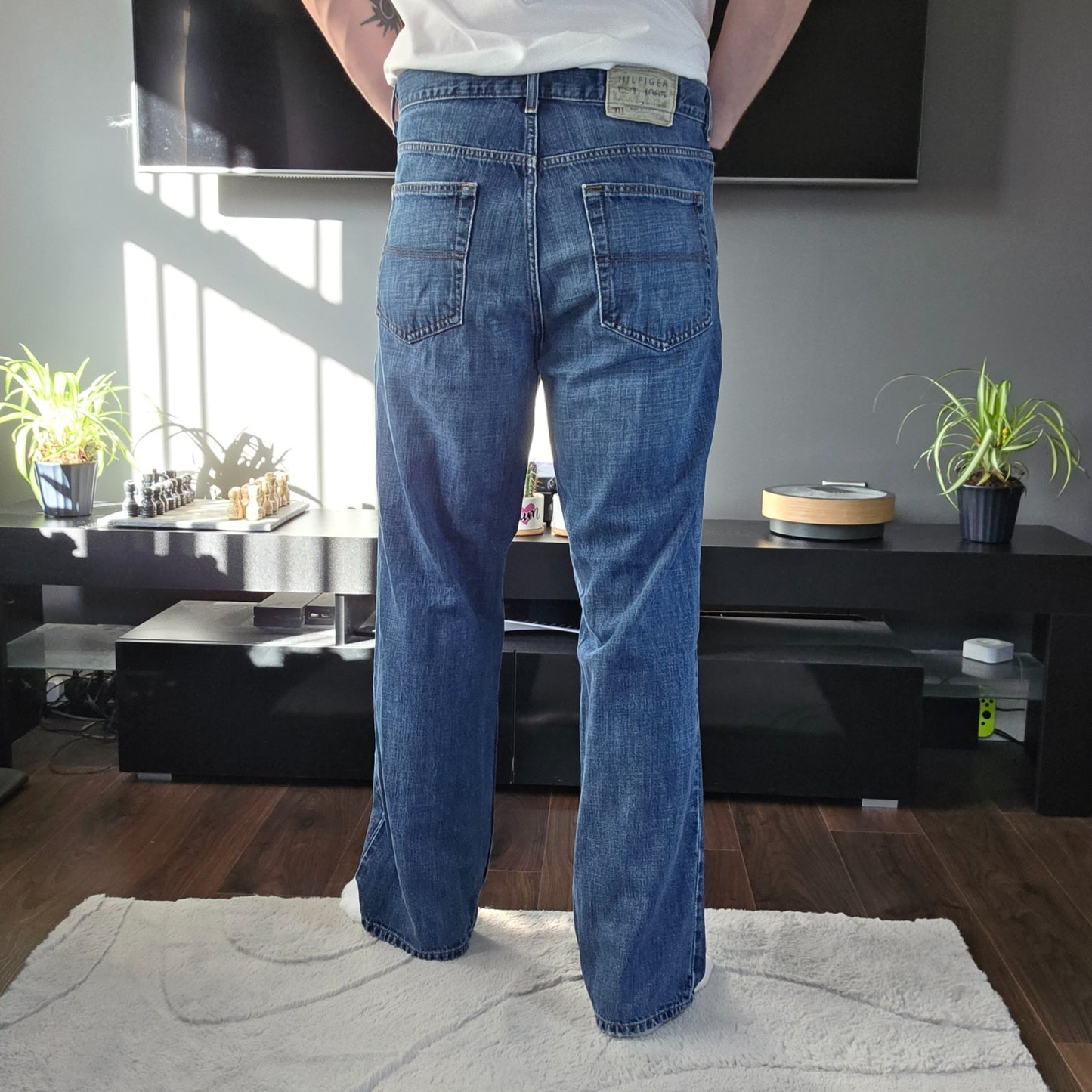 Vintage Y2K Tommy Hilfiger Freedom Straight Blue Jeans W38 L32 – Made in Mexico