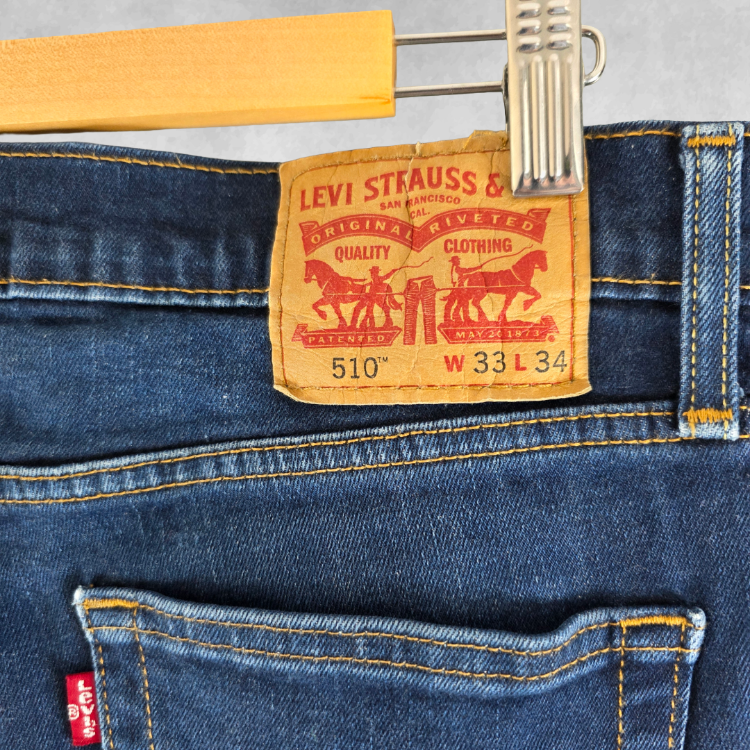 Levi’s 510 Skinny Jeans W33 L32 Blue Stretch Denim Men’s Slim Fit
