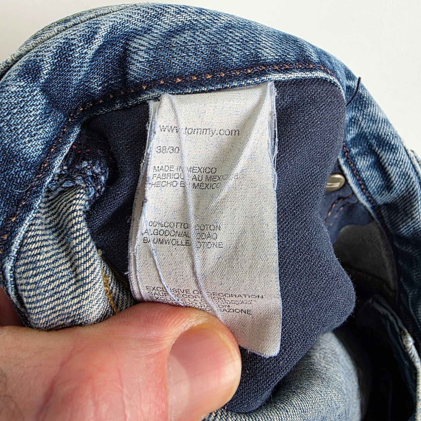 Tommy Hilfiger Jeans W38 L30 Blue Straight Fit Men's Denim Mexico