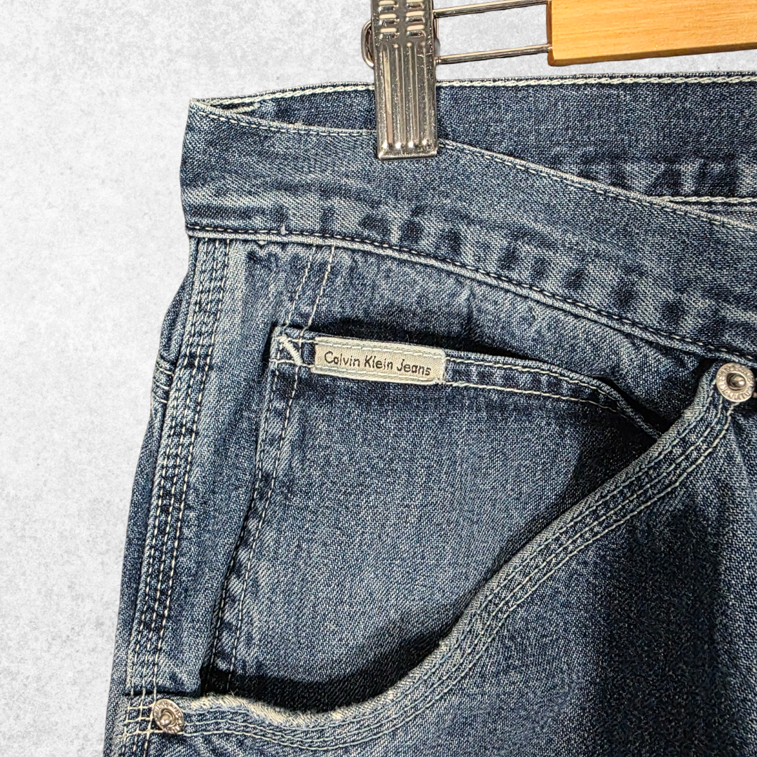 Vintage Calvin Klein Carpenter Jeans W34 L28 (34x30 Tag) Blue Relaxed Men’s