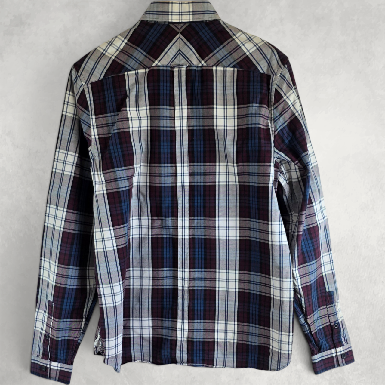Fred Perry Check Shirt M Plaid Button Down Smart Casual Mod Style Cotton