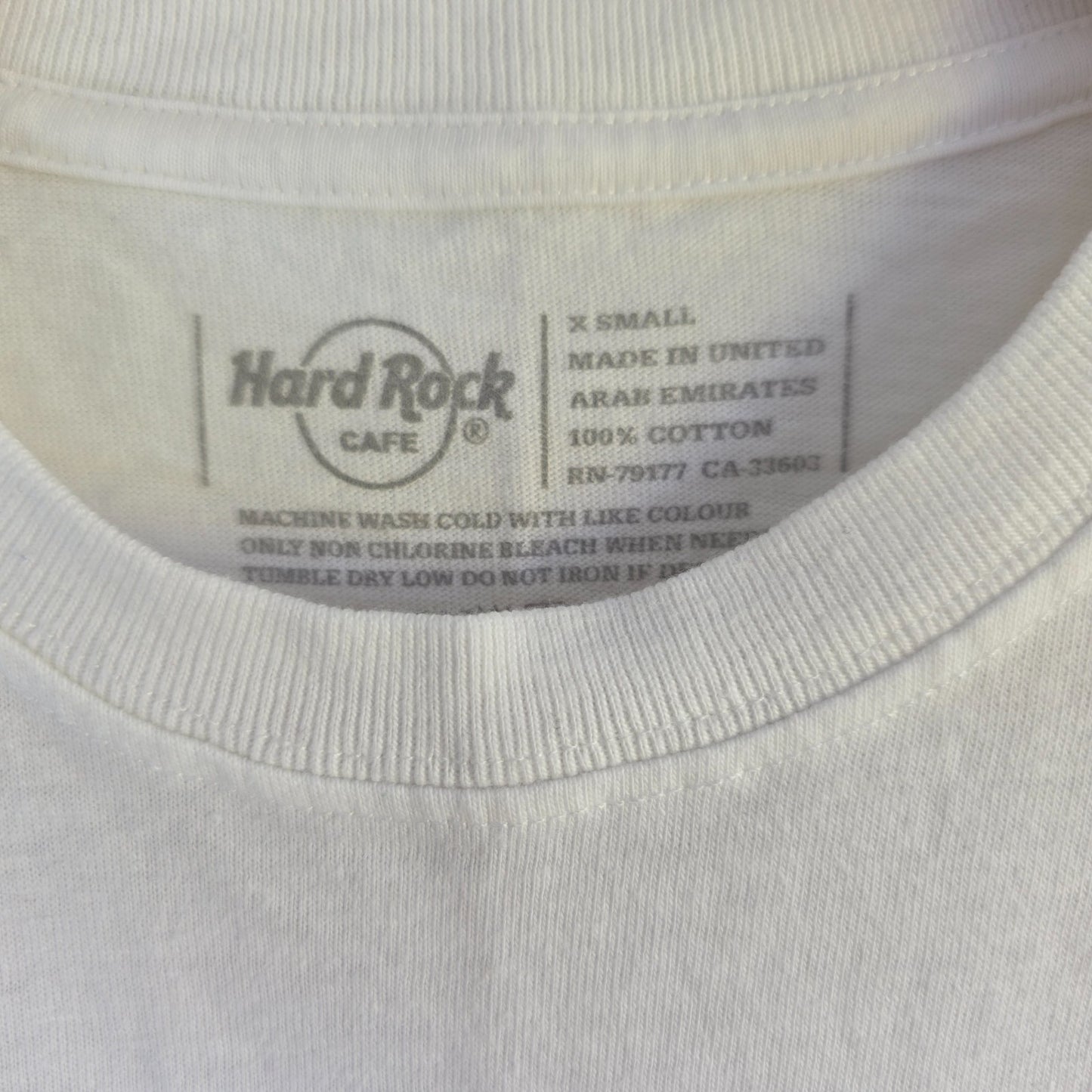 Hard Rock Cafe Amsterdam T Shirt White XS Travel Tourist Graphic Tee