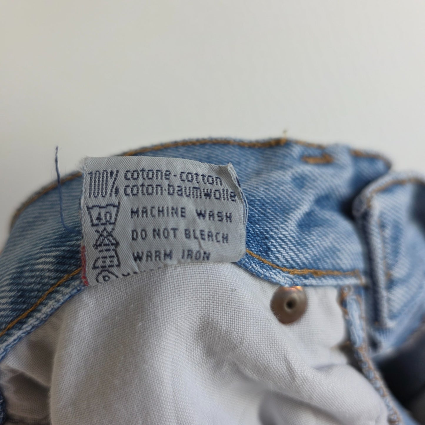 Wampum 510 Jeans W28 L30 (Tagged W30) Blue Denim Slim Straight Y2K Button Fly