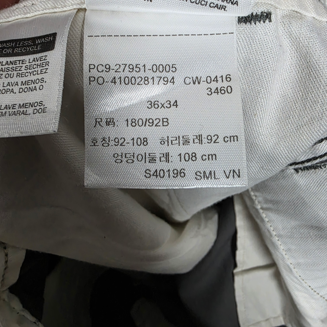 Levi’s Straight Fit Chino Trousers W36 L34 Grey Stretch Cotton Men’s