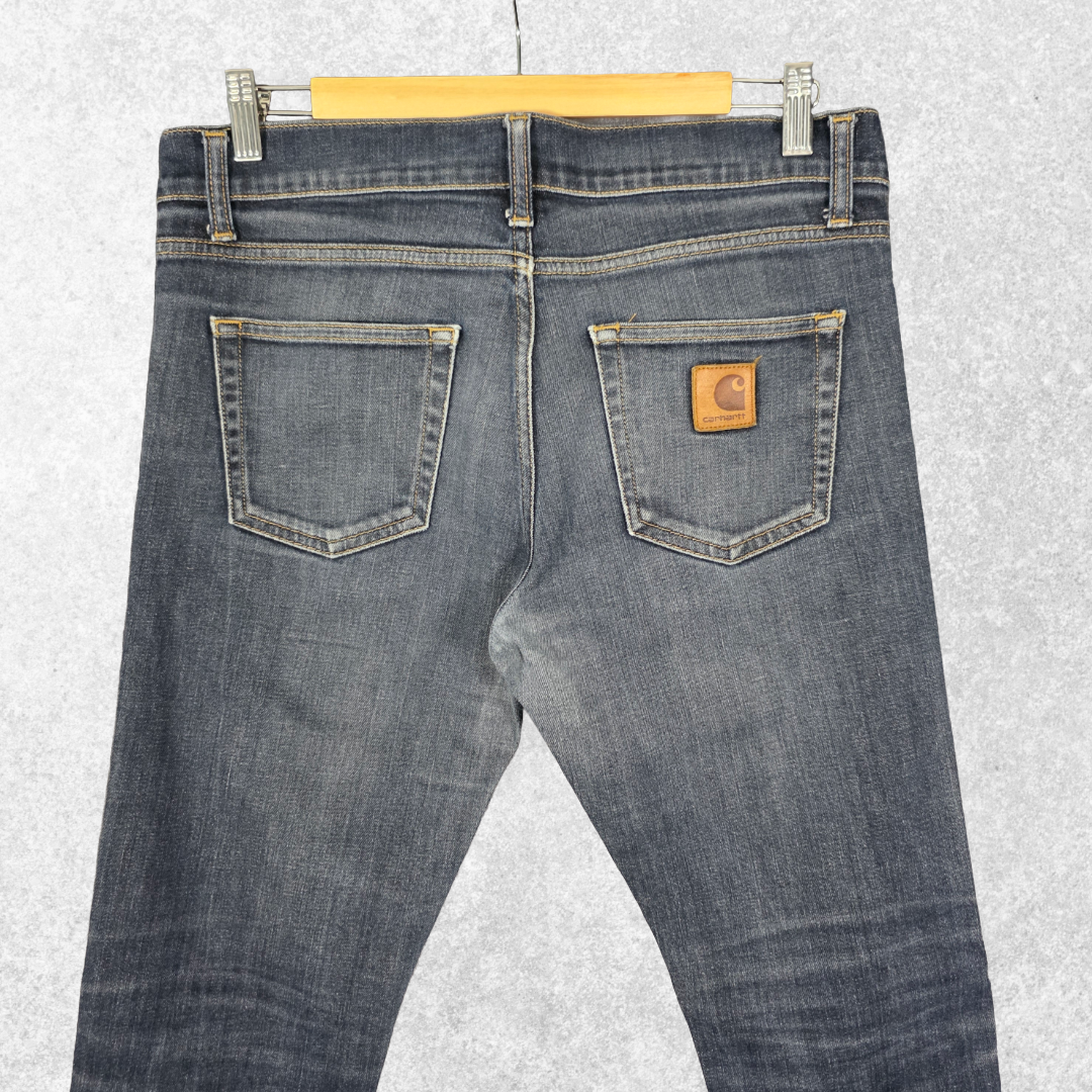 Carhartt WIP Rebel Jeans W32 L32 (31x32 Tag) Skinny Fit Blue Stretch Denim Men’s