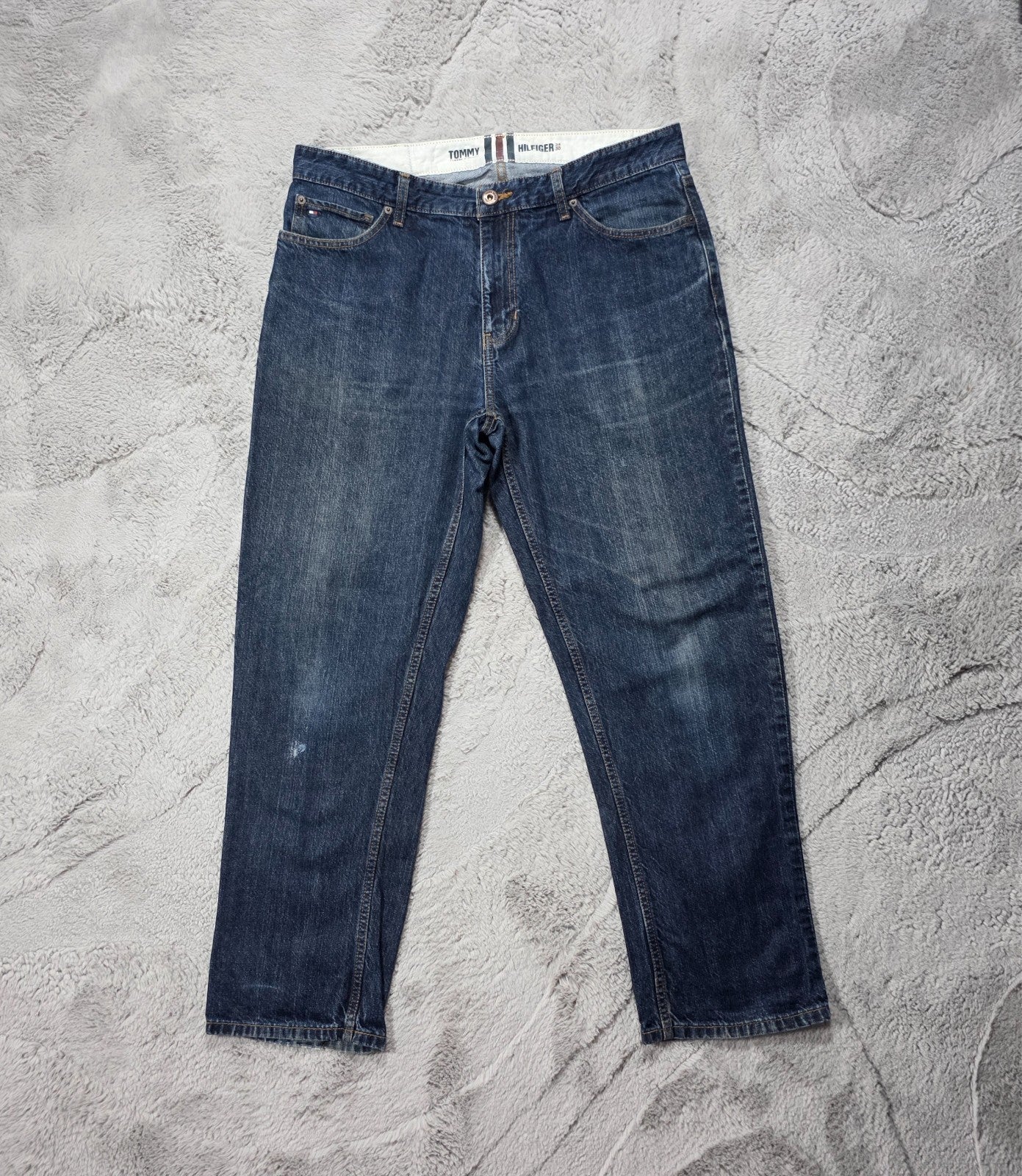 Tommy Hilfiger Classic Straight Blue Denim Jeans W34 L30 Made in Mexico