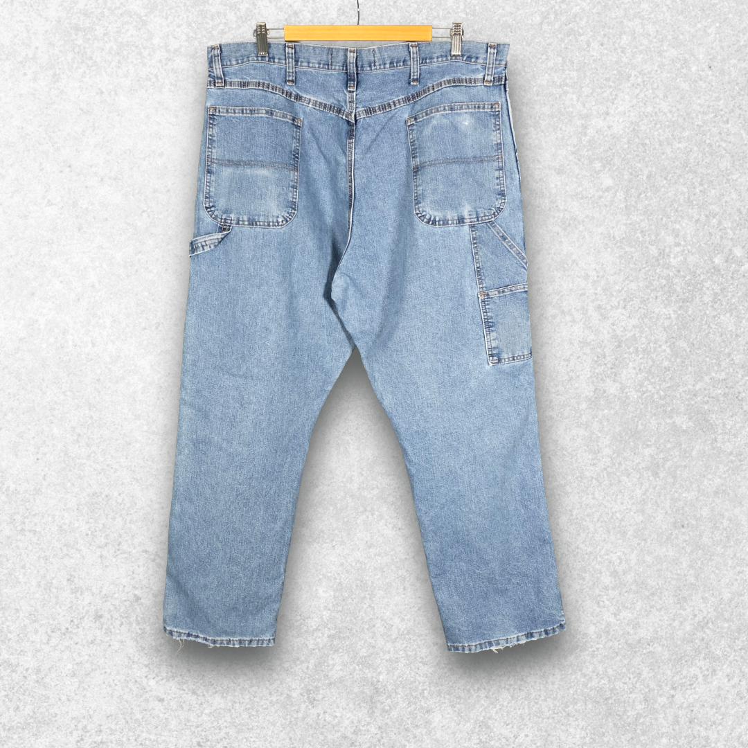 Wrangler Carpenter Jeans W40 L30 Relaxed Fit Blue Workwear Men’s