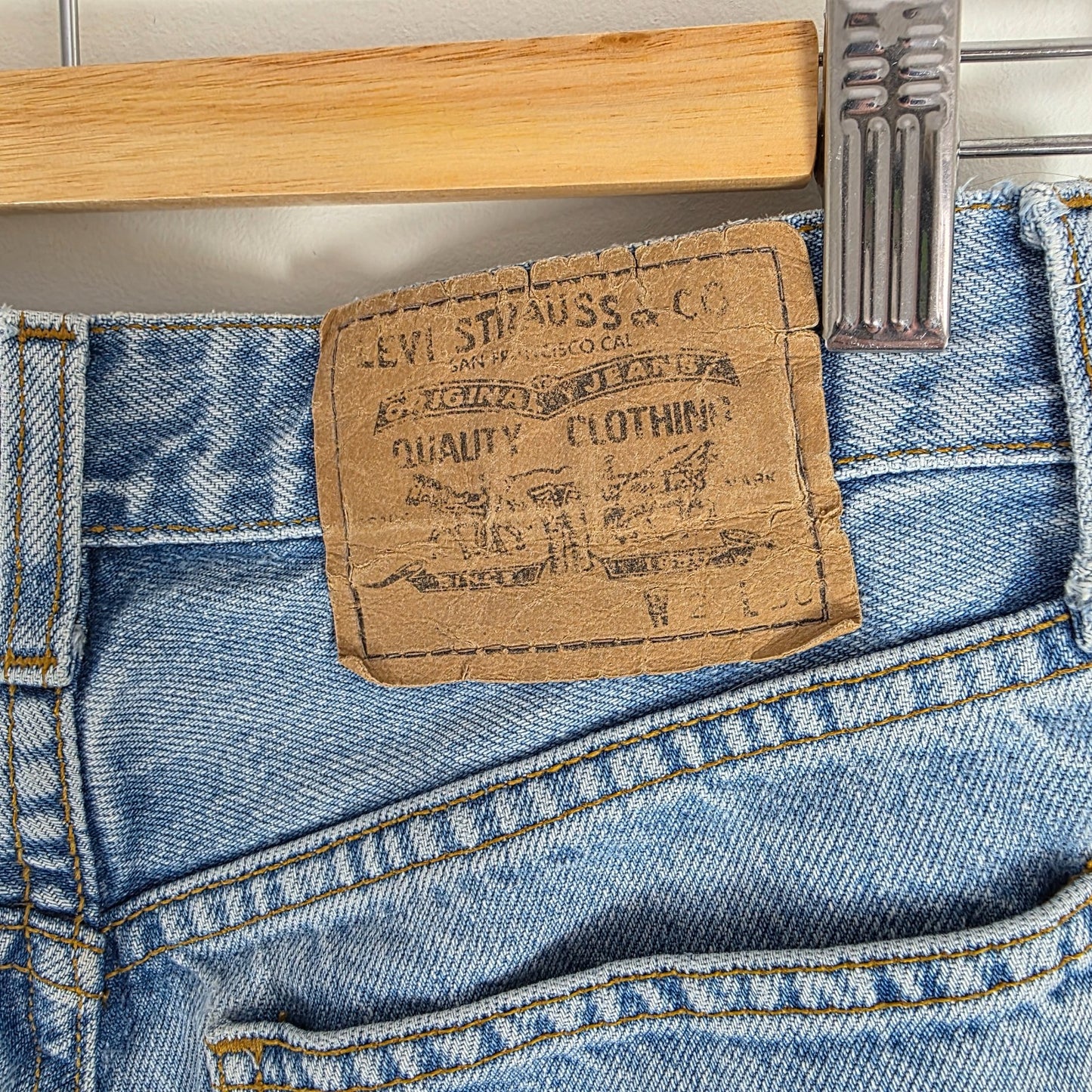 Levi’s 881 Jeans Women’s W26 L30 Blue High Waist Flare Custom Panelled Vintage