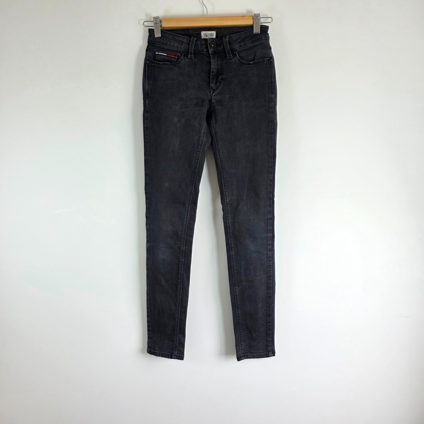 Tommy Hilfiger Nora Skinny Jeans W24 L28 (Tag W25 L30) Black Stretch Women's