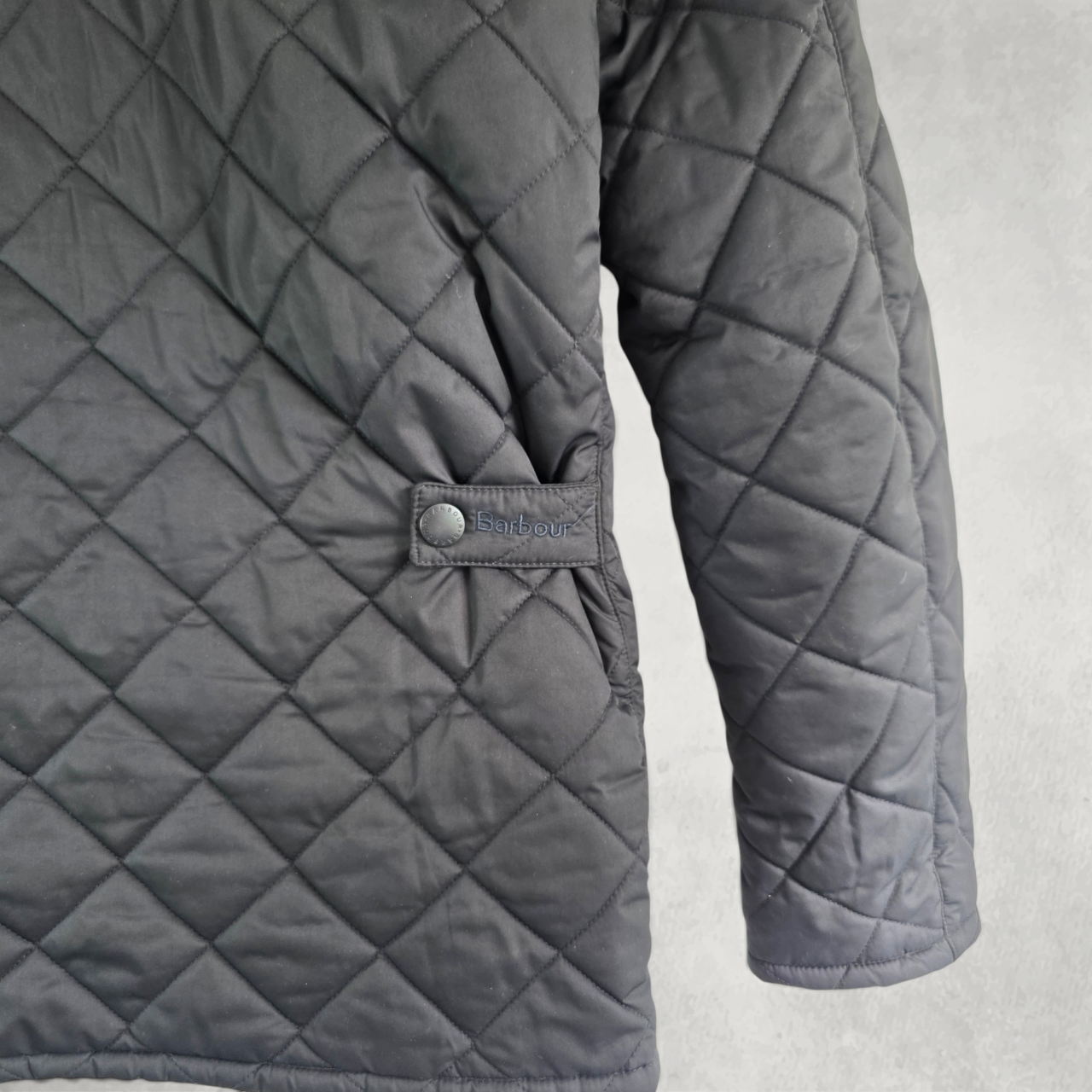 Barbour Matt Fulham Quilted Jacket Men’s Black XS Diamond Quilt Coat