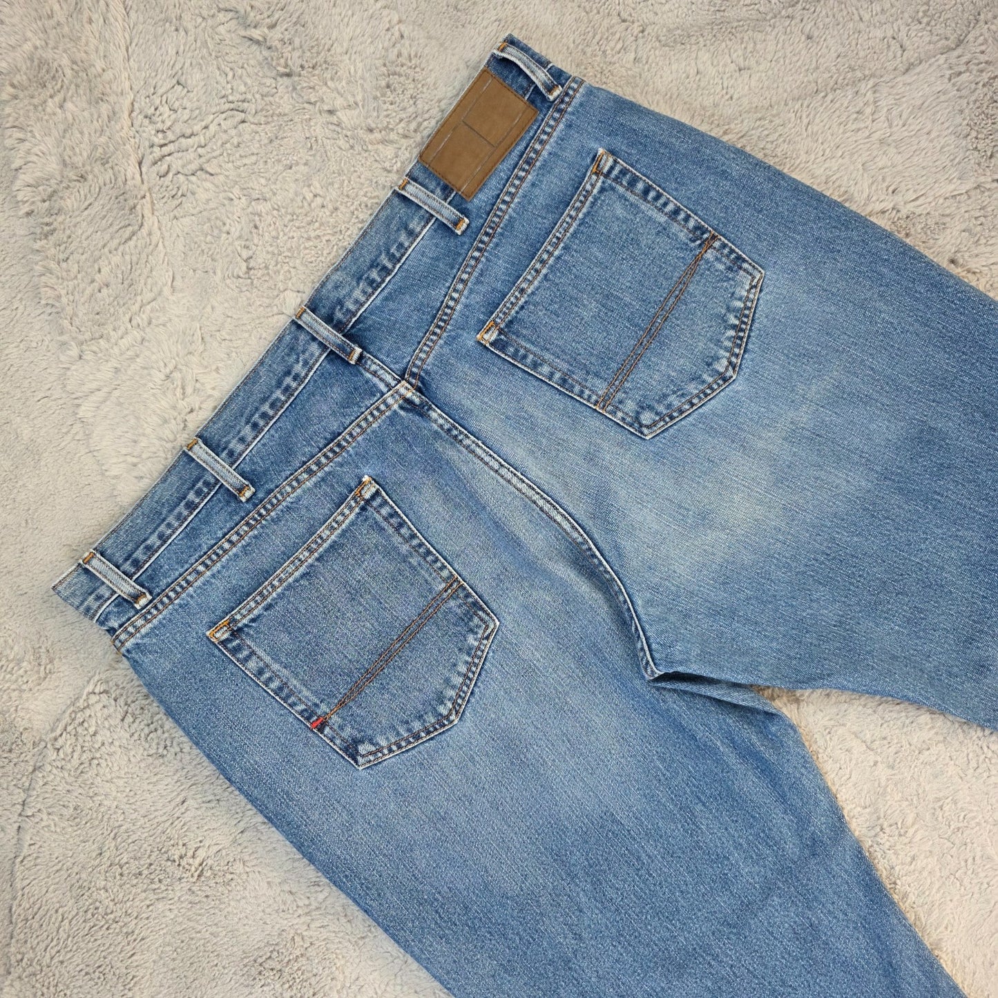 Tommy Hilfiger Classic Straight Jeans W40 L30 Blue Denim Made in Mexico