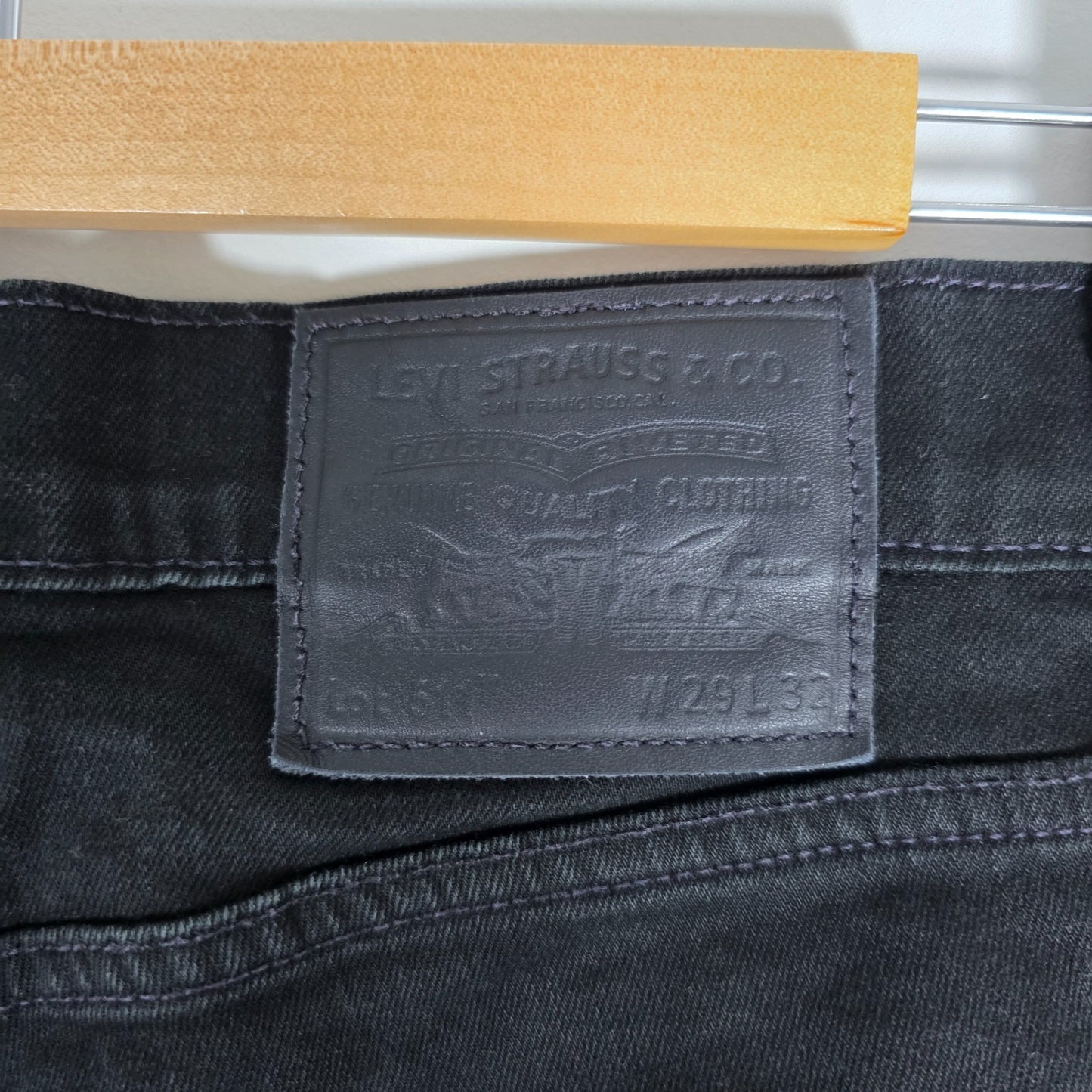Levi’s 511 Slim Jeans Mens W29 L31 Black Stretch Denim Slim Fit