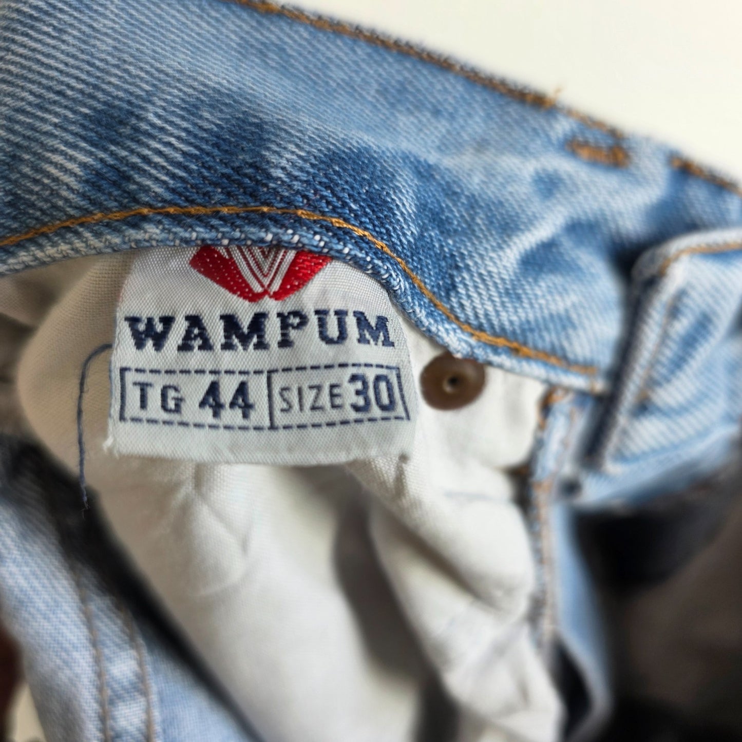 Wampum 510 Jeans W28 L30 (Tagged W30) Blue Denim Slim Straight Y2K Button Fly