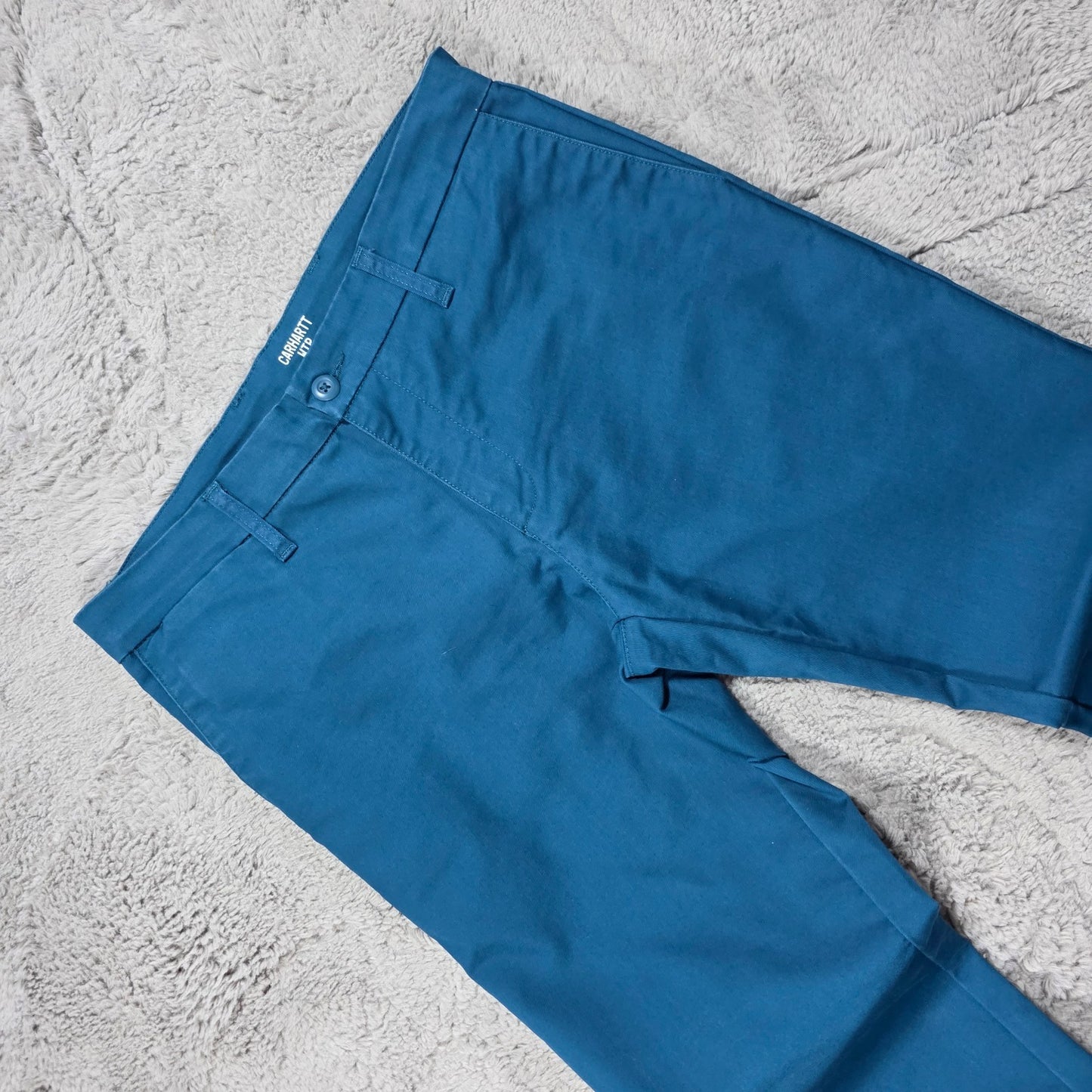 Carhartt WIP Sid Pant Blue Straight Fit Trousers Men’s W34 L32