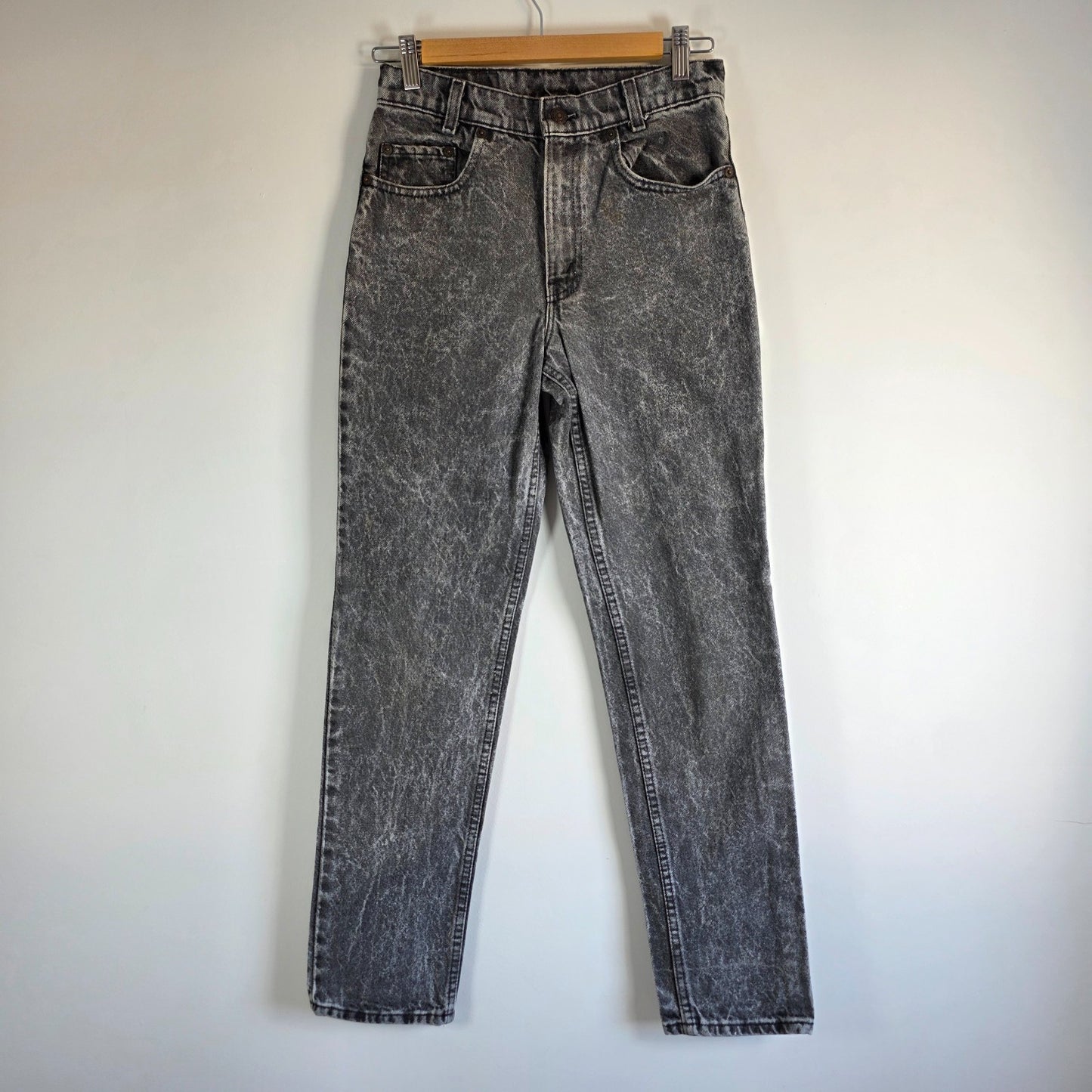 Levi’s 7505 Student Jeans W27 L31 (W29 L32) Grey Acid Wash Made in USA Vintage