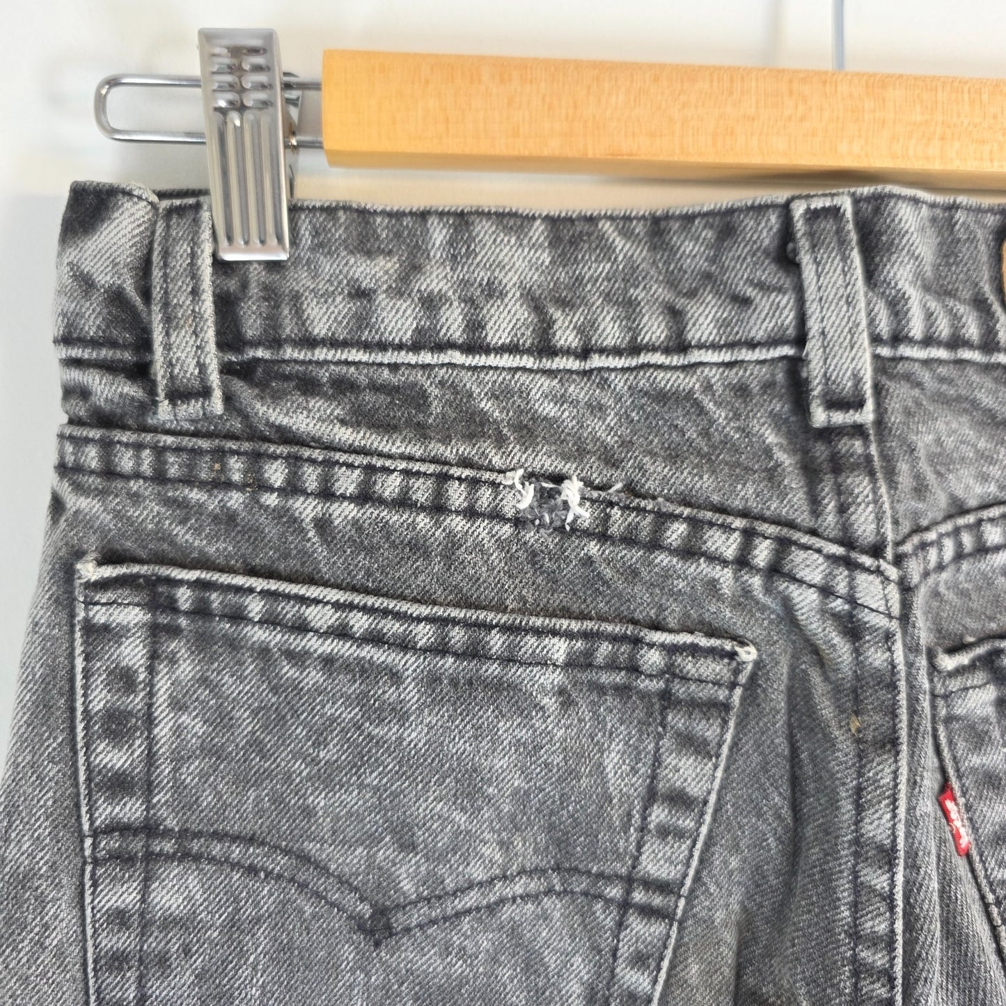 Levi’s 7505 Student Jeans W27 L31 (W29 L32) Grey Acid Wash Made in USA Vintage