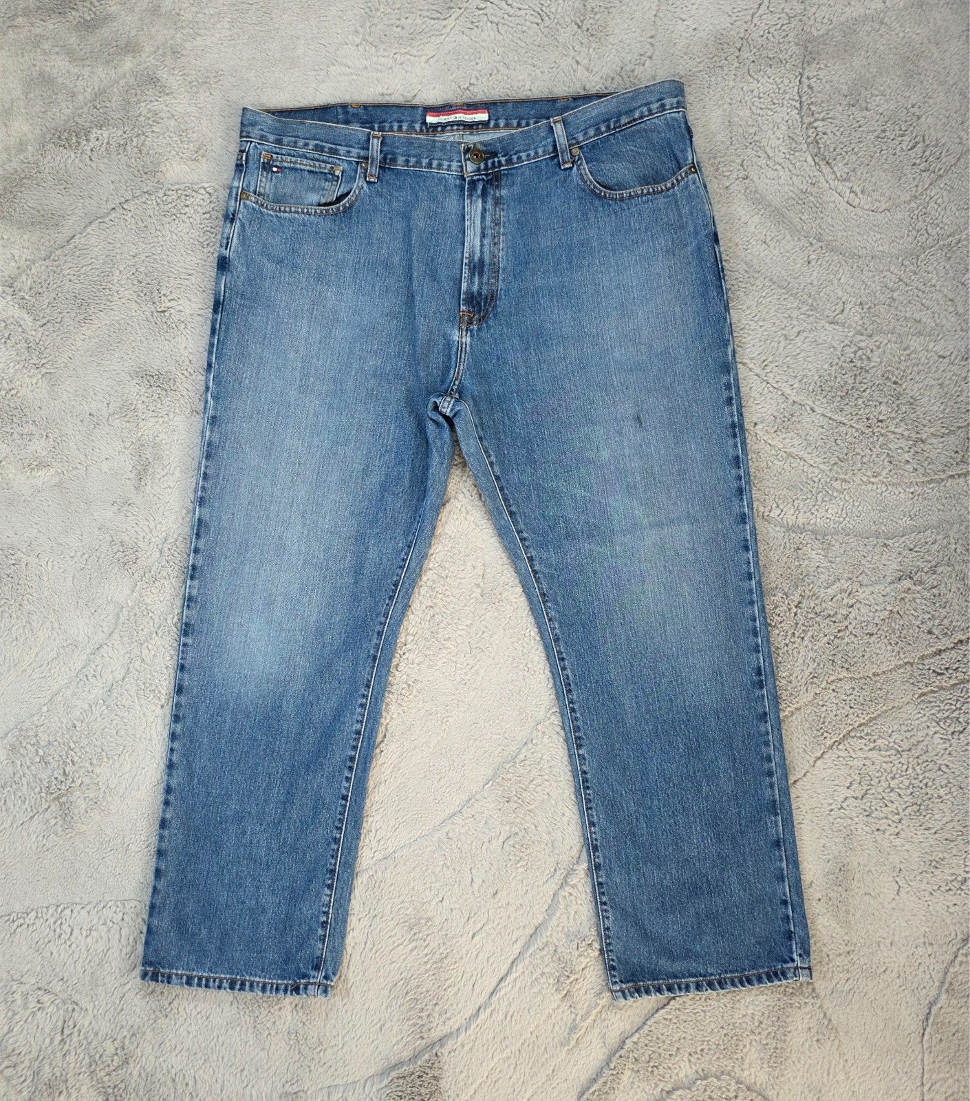 Tommy Hilfiger Classic Straight Jeans W40 L30 Blue Denim Made in Mexico