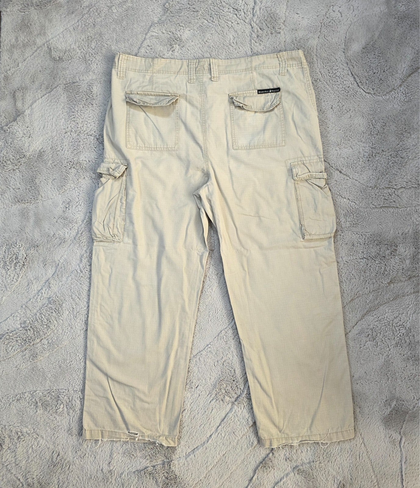 Beverly Hills Polo Club Cargo Trousers Beige W42 L30 Men’s Cotton Utility
