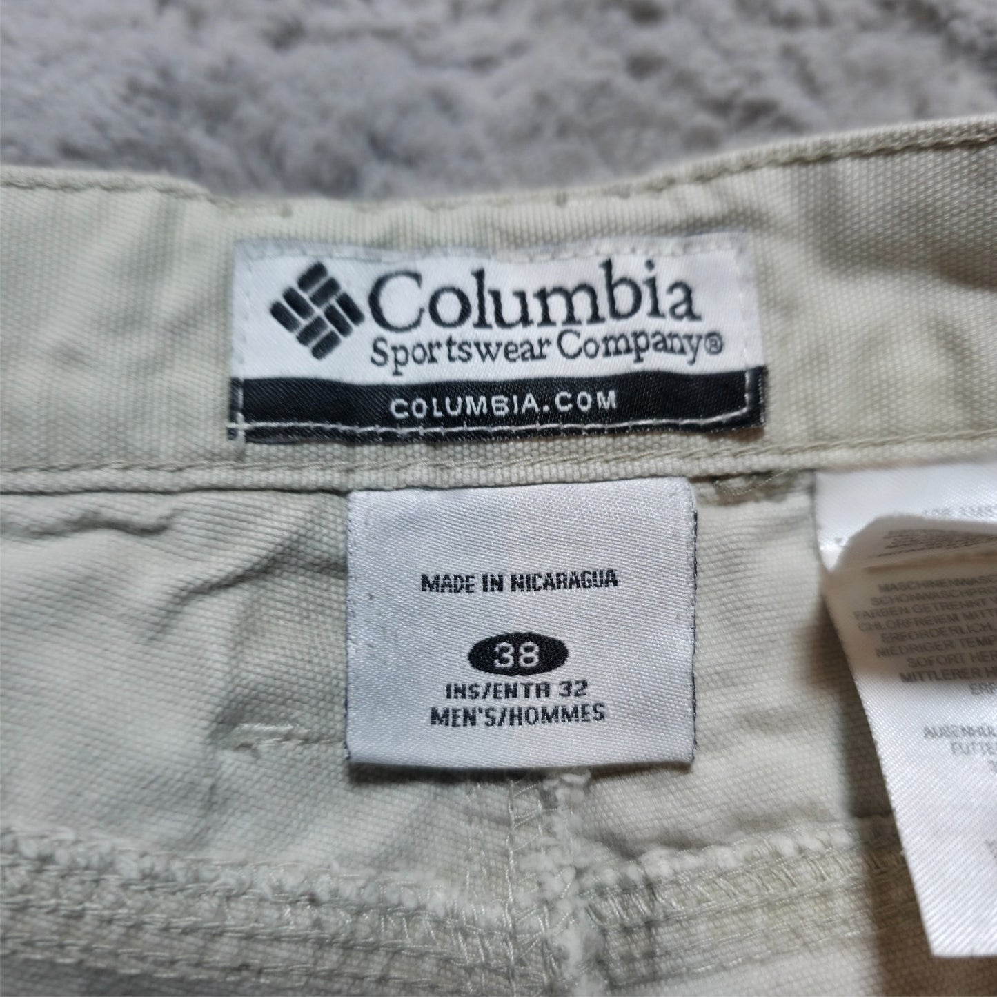 Columbia Carpenter Trousers Beige W38 L32 Men’s Outdoor Utility Workwear