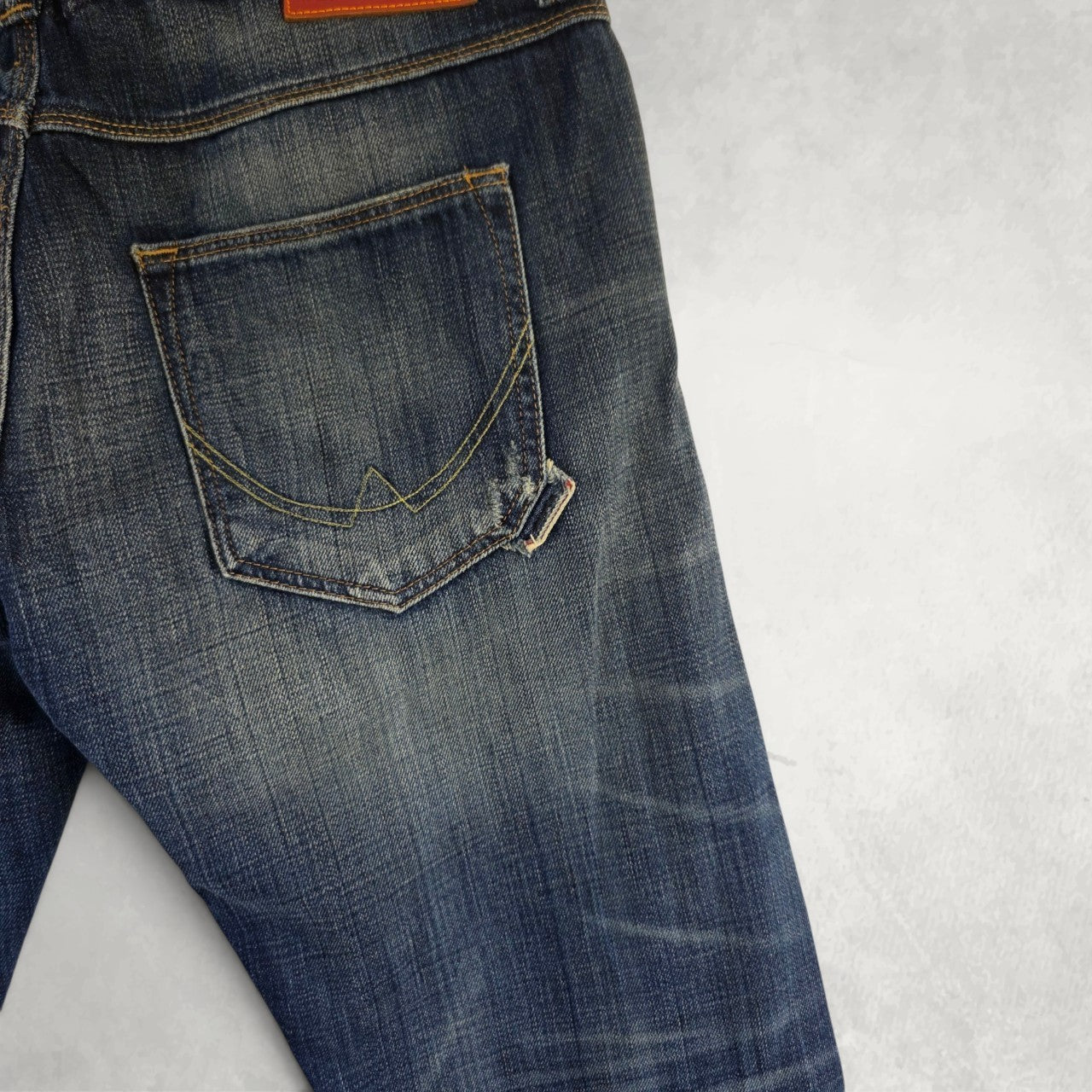 Superdry Copper Label Selvedge Jeans W34 L32 Blue Slim Taper Italian Tailored