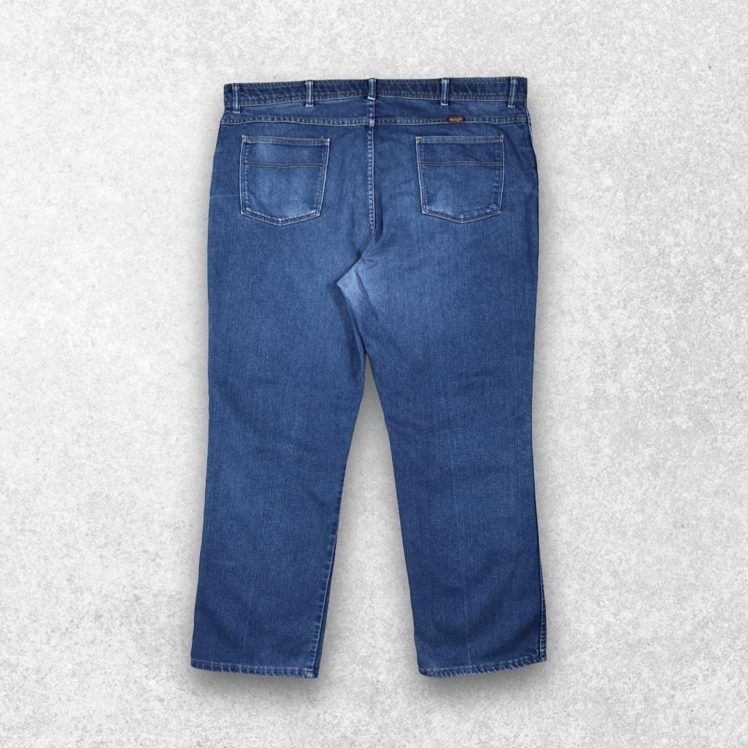 Wrangler Jeans W44 L31 Blue Straight Relaxed Denim Mens Workwear Casual tag W46