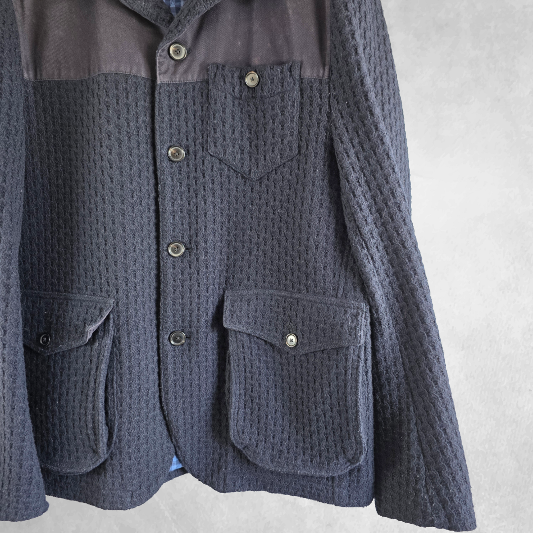 Ben Sherman Workwear Chore Jacket Large Blue Wool Blend Made in England Utility