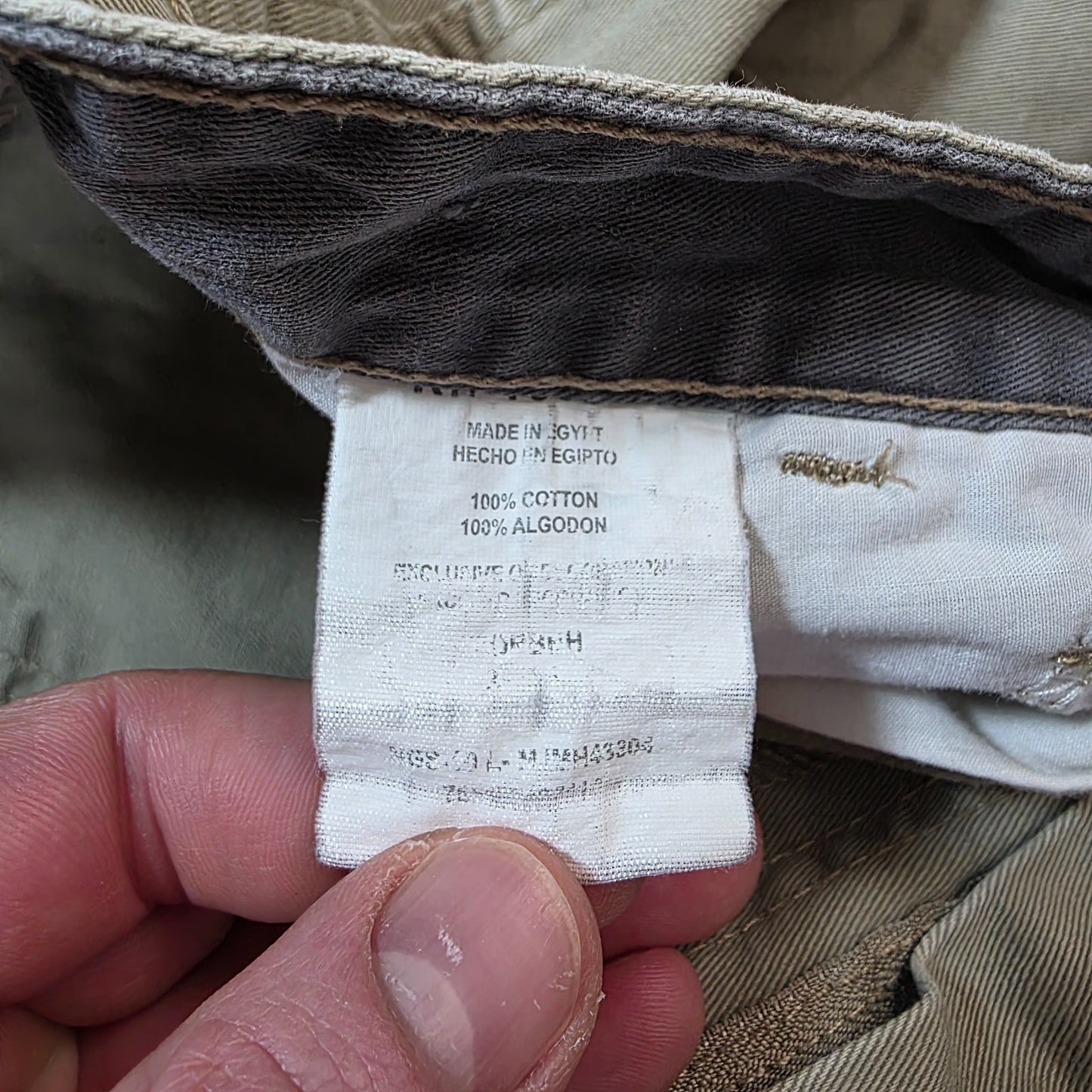 Wrangler Cargo Trousers Men’s Stone Beige Straight Fit W36 L34 100% Cotton