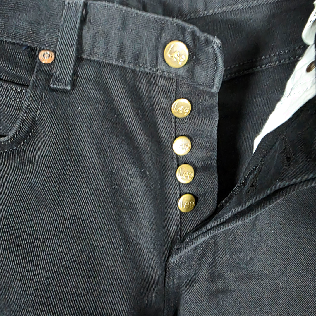 Lee Seattle Straight Jeans W30 L34 (W31 L34 Tag) Black 100% Cotton Men’s
