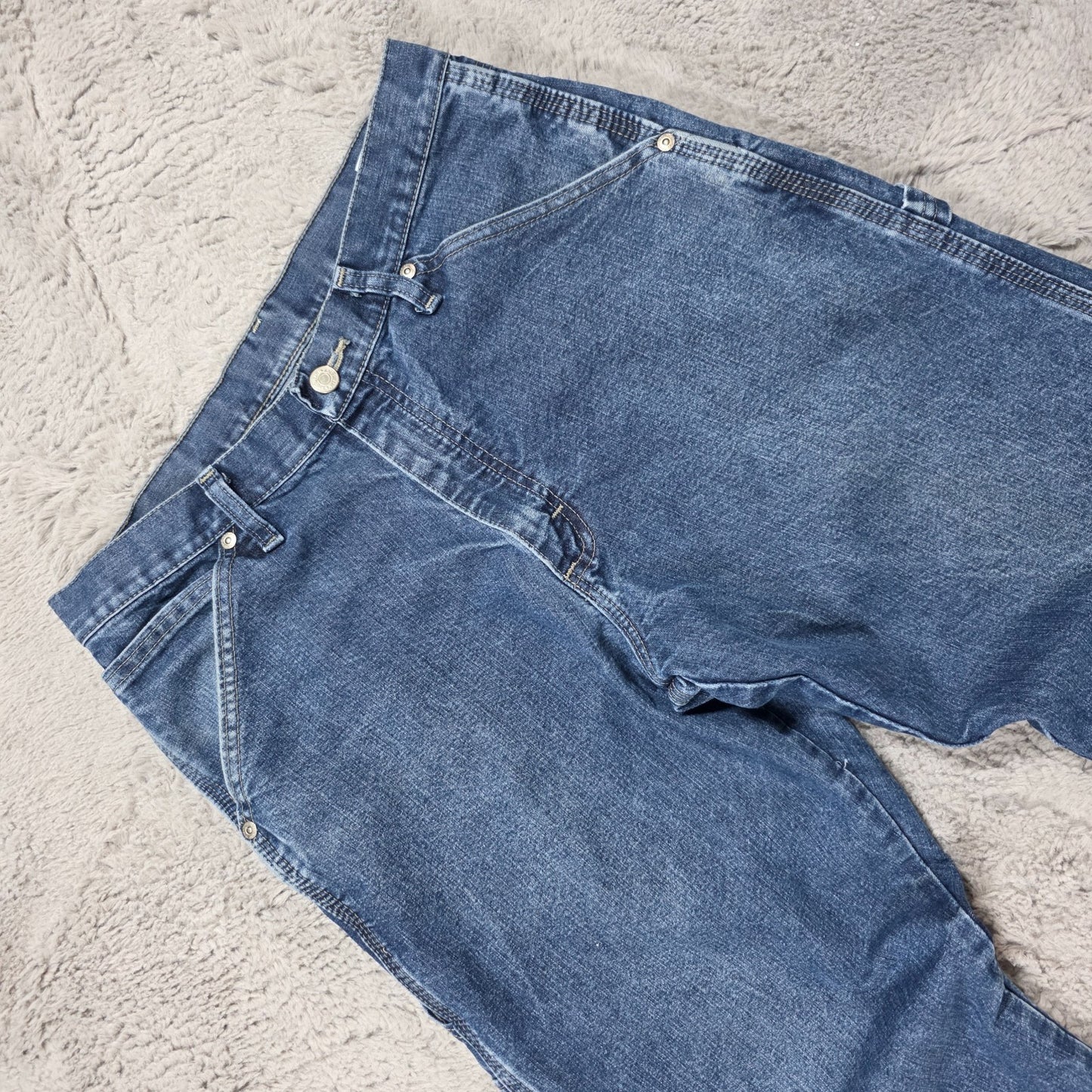 Wrangler Carpenter Jeans Blue Workwear Utility Pocket Hammer Loop W30 L32