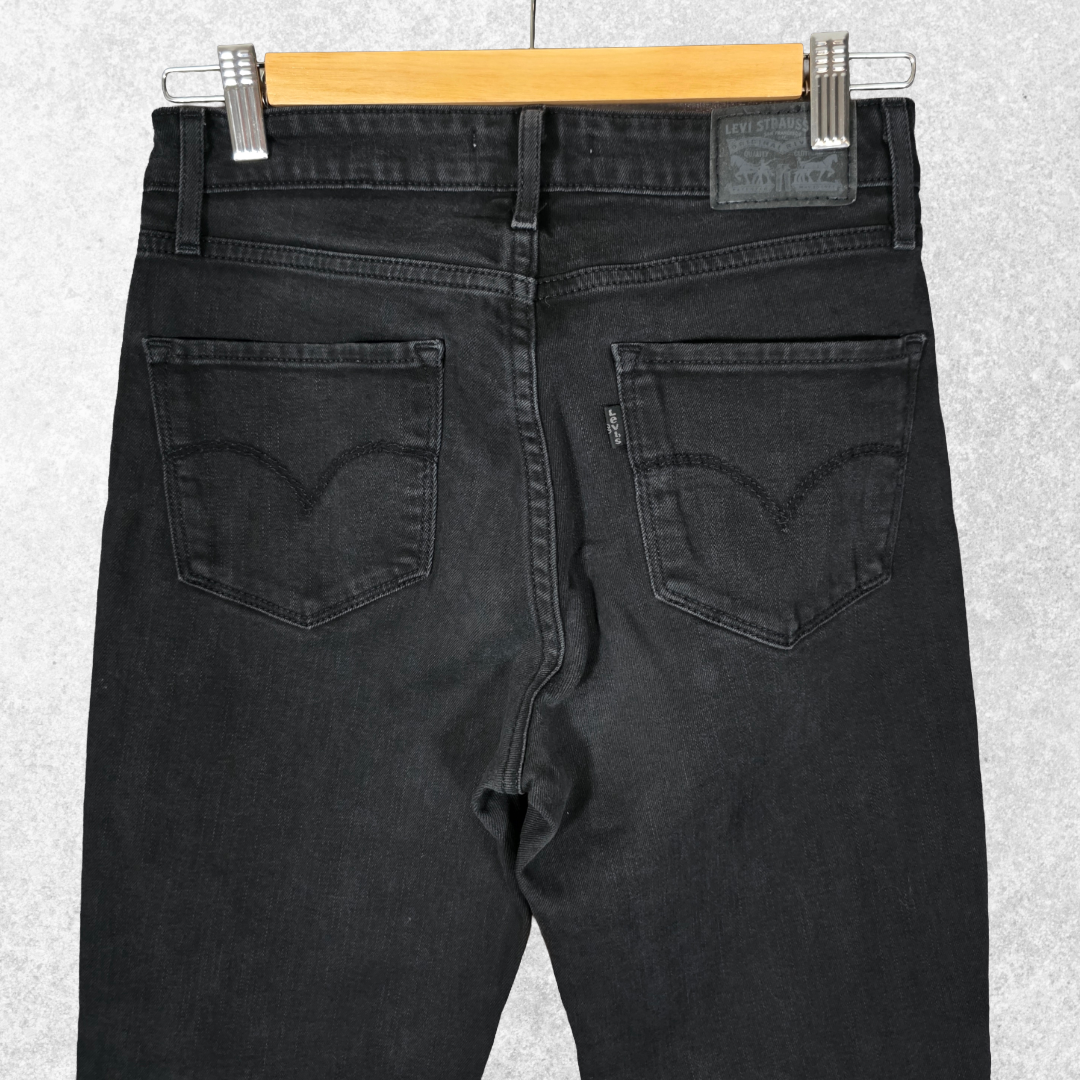 Levi’s 721 High Rise Skinny Jeans W27 L30 Black Stretch Women’s UK 8-10