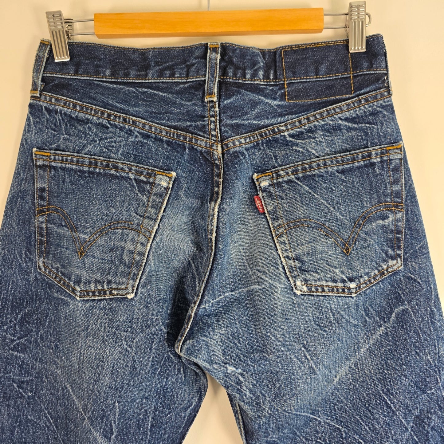 Levi’s 501 Jeans W29 L32 (Tagged W30) Blue Straight Men’s Distressed Denim
