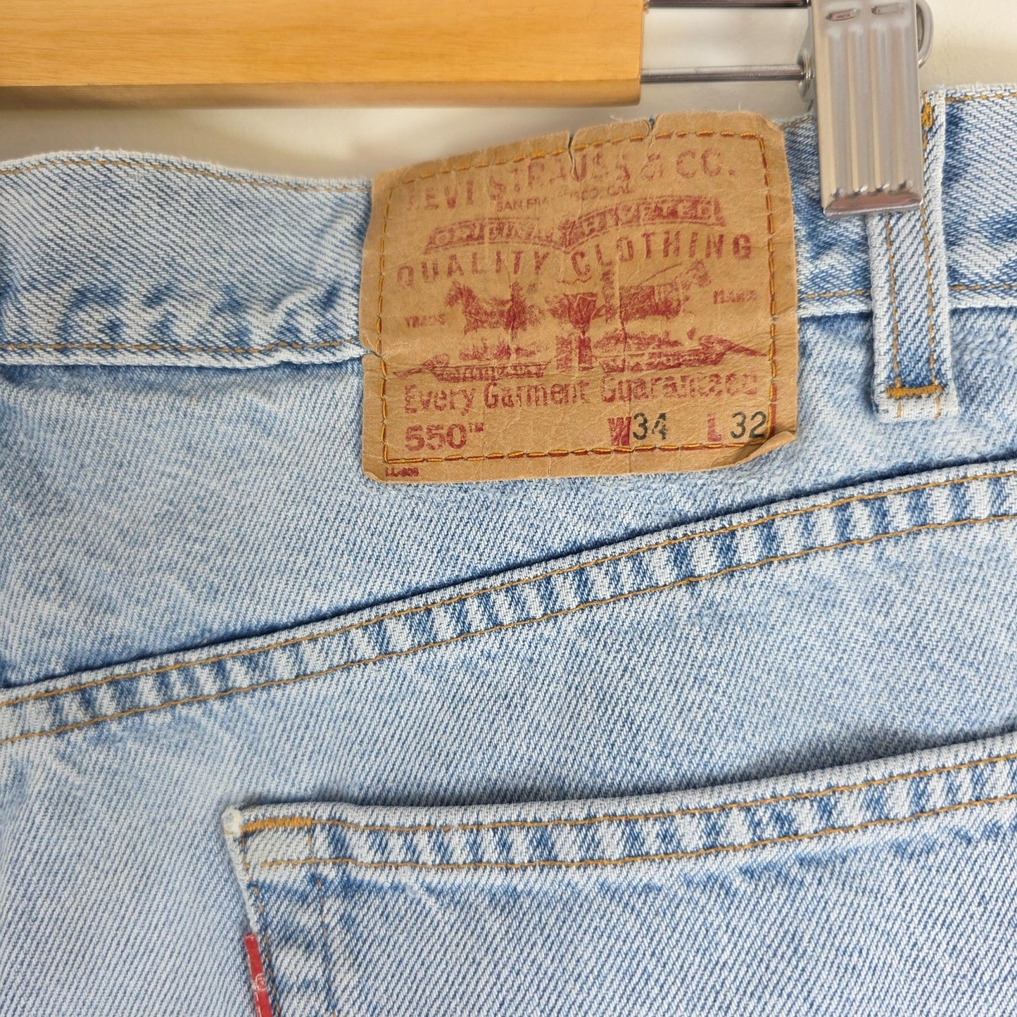 Levi’s 550 Jeans W34 L32 Blue Relaxed Fit Denim Men’s Vintage Style