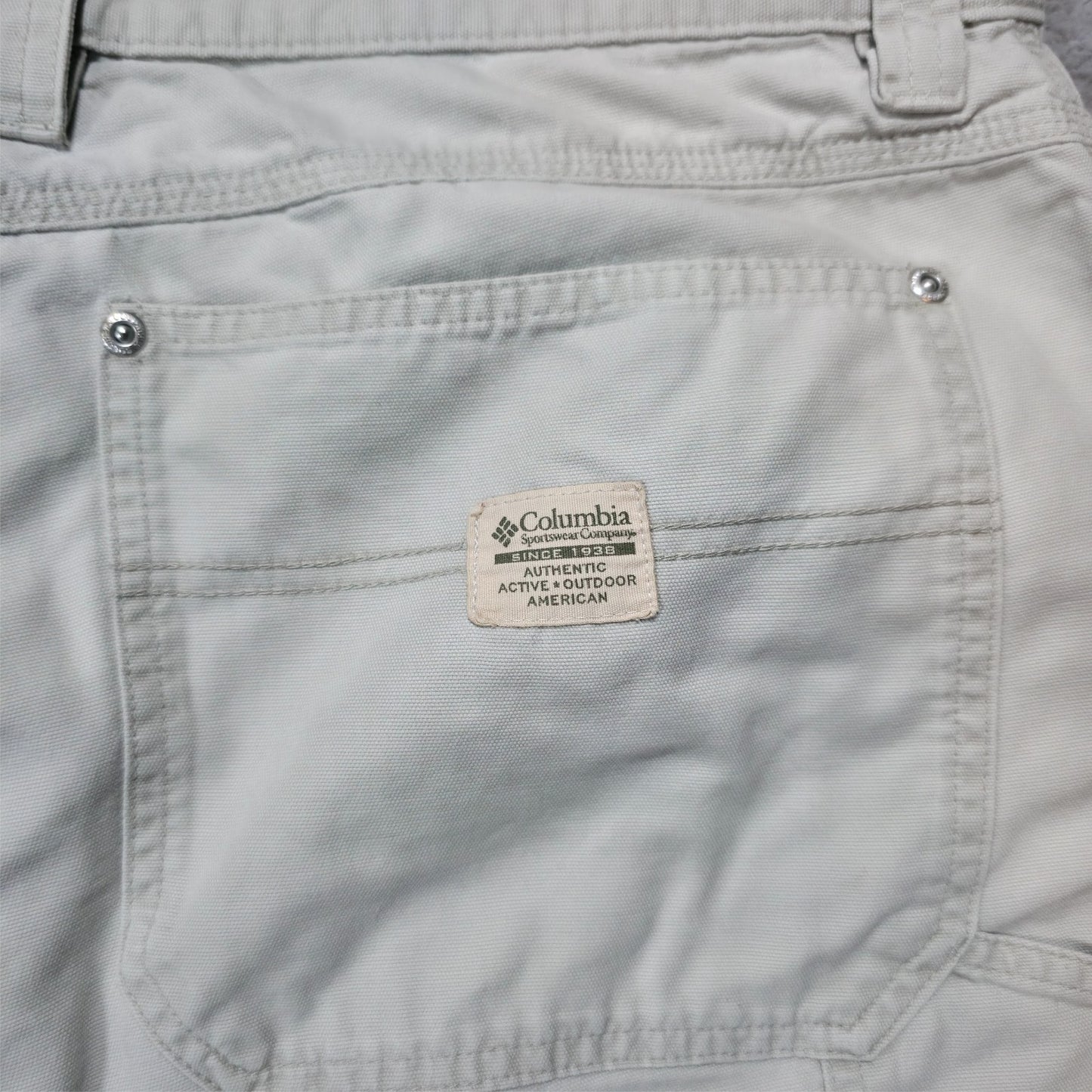 Columbia Carpenter Trousers Beige W38 L32 Men’s Outdoor Utility Workwear