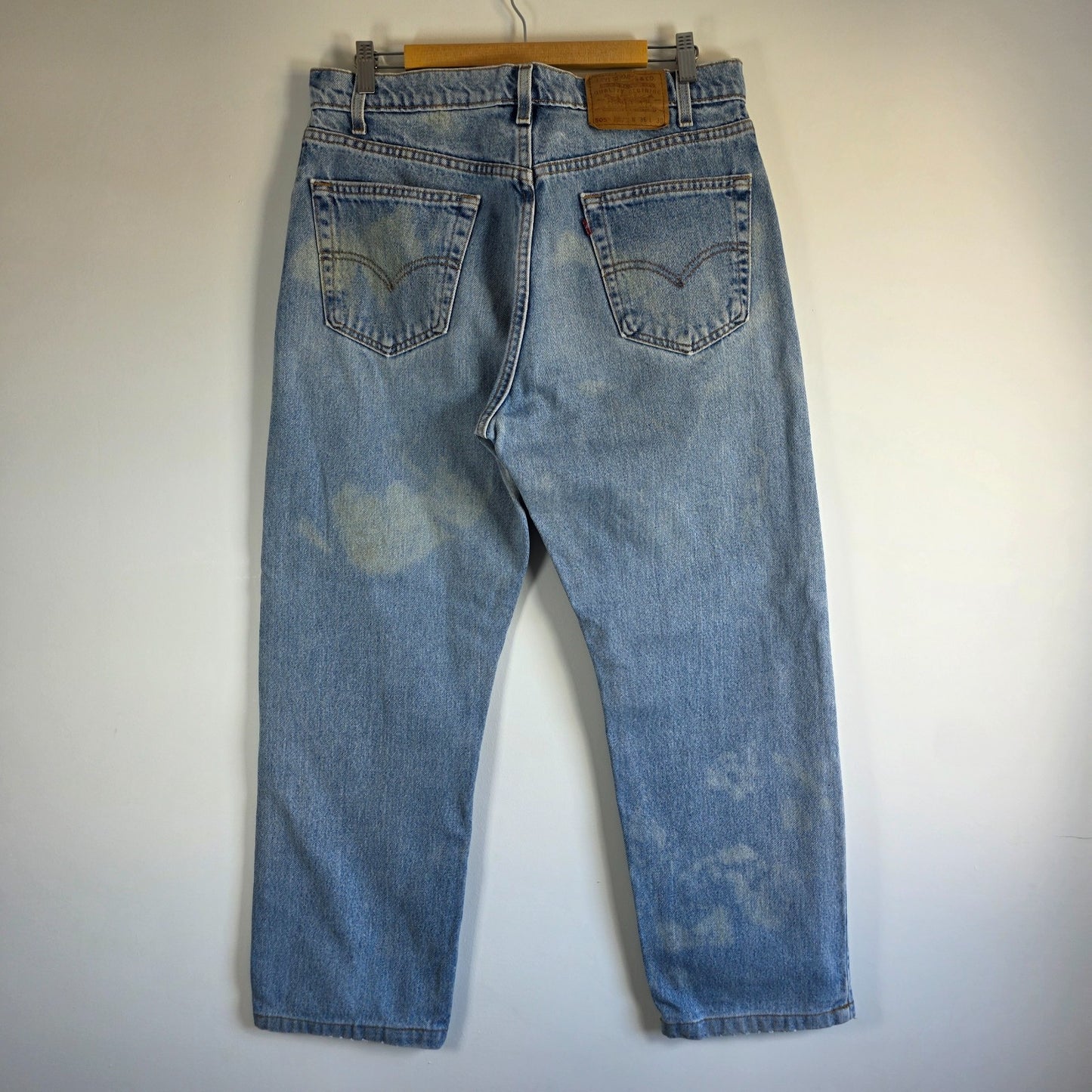 Vintage Levi’s 505 Jeans W34 L28 Blue Straight Leg USA Made Y2K 90s Distressed