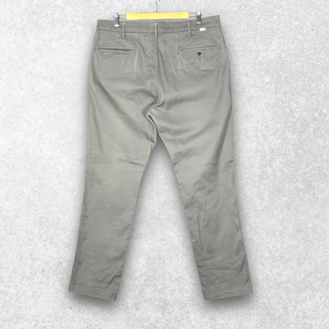 Levi’s Straight Fit Chino Trousers W36 L34 Grey Stretch Cotton Men’s