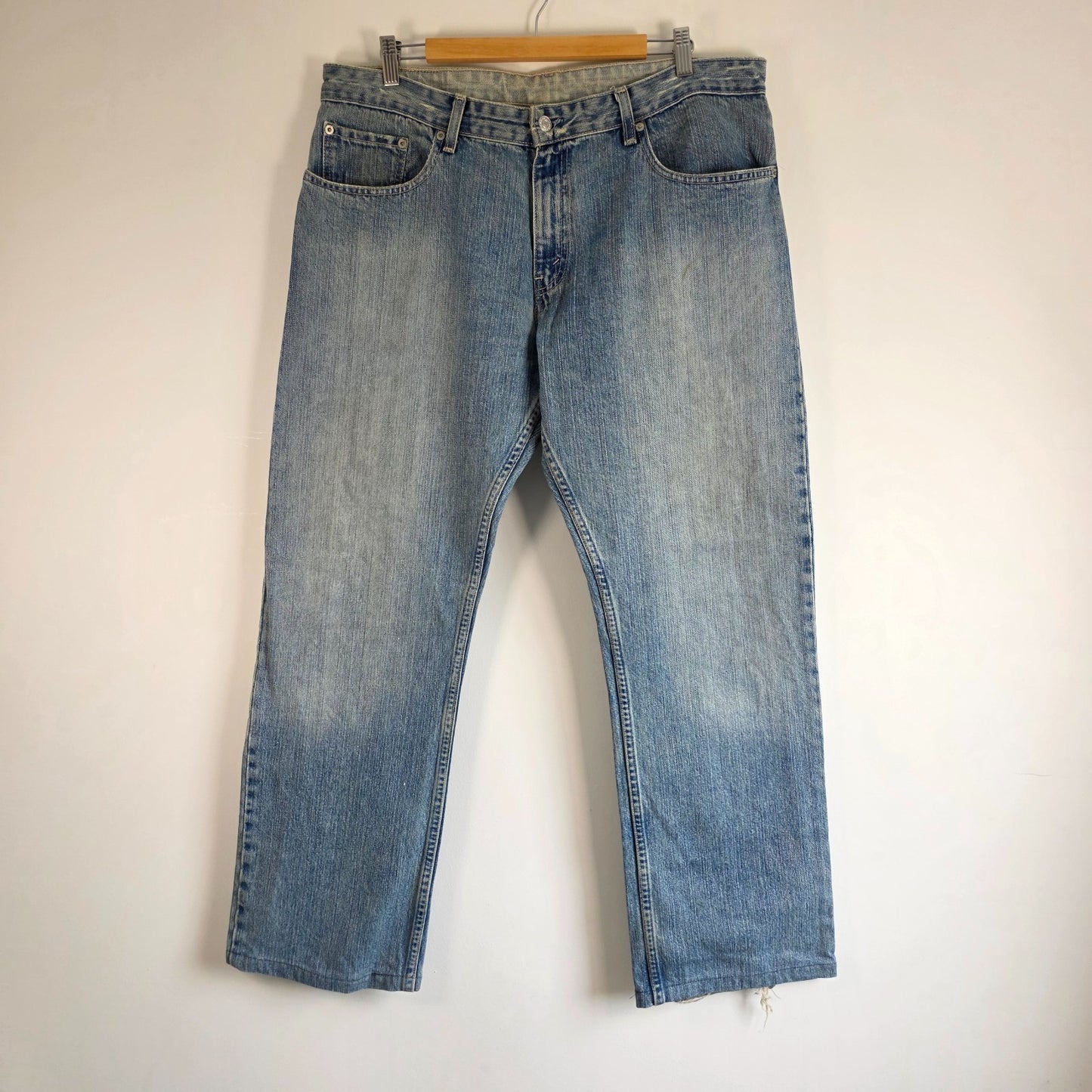 Levi’s 506 Jeans W38 L31 Blue Straight Leg Men’s Denim Distressed