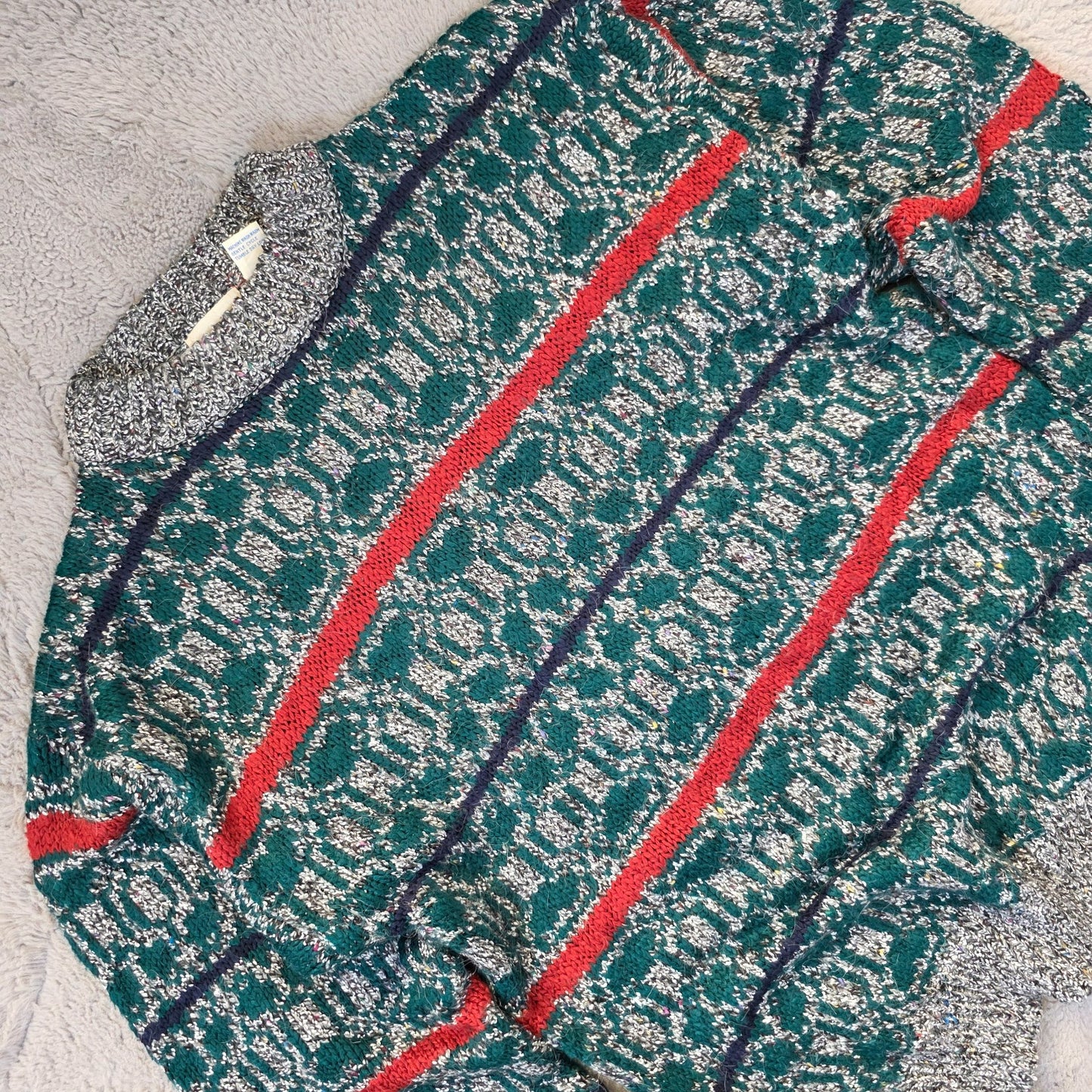 Vintage Boundary Waters Patterned Knit Sweater – Men’s Large