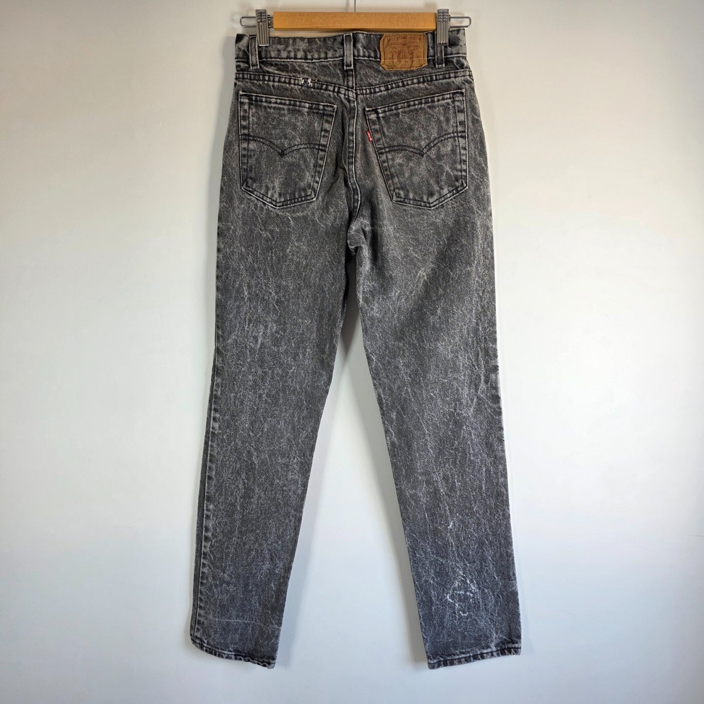 Levi’s 7505 Student Jeans W27 L31 (W29 L32) Grey Acid Wash Made in USA Vintage