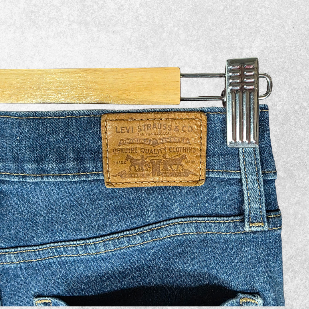 Levis 720 Super Skinny Jeans Womens W27 L30 Blue High Rise Stretch Denim