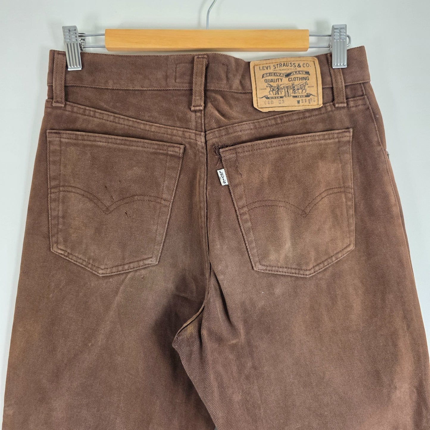 Vintage Levi’s 440 Jeans W30 L29 Brown White Tab Made in Italy Men’s