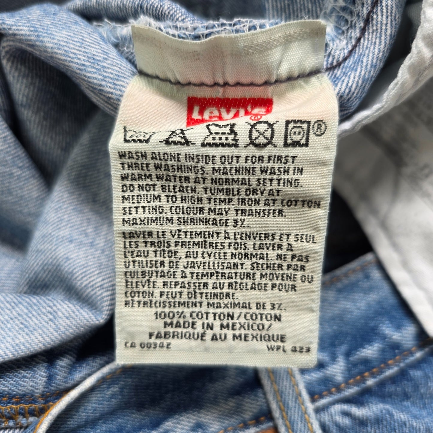 Levi’s 501 Jeans W32 (W34) L30 Blue Straight Leg Button Fly Vintage