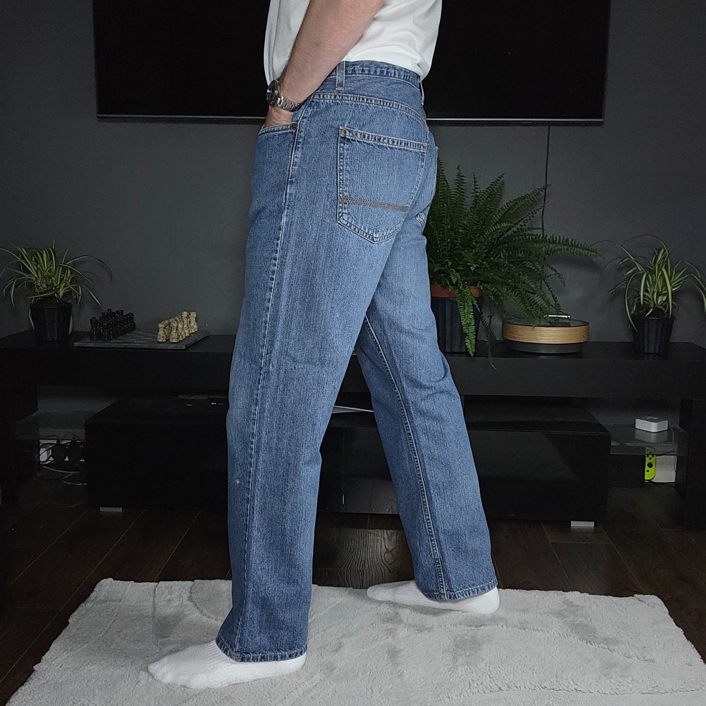 Tommy Hilfiger Classic Fit Blue Jeans W36 L30 Men’s Straight Leg Denim