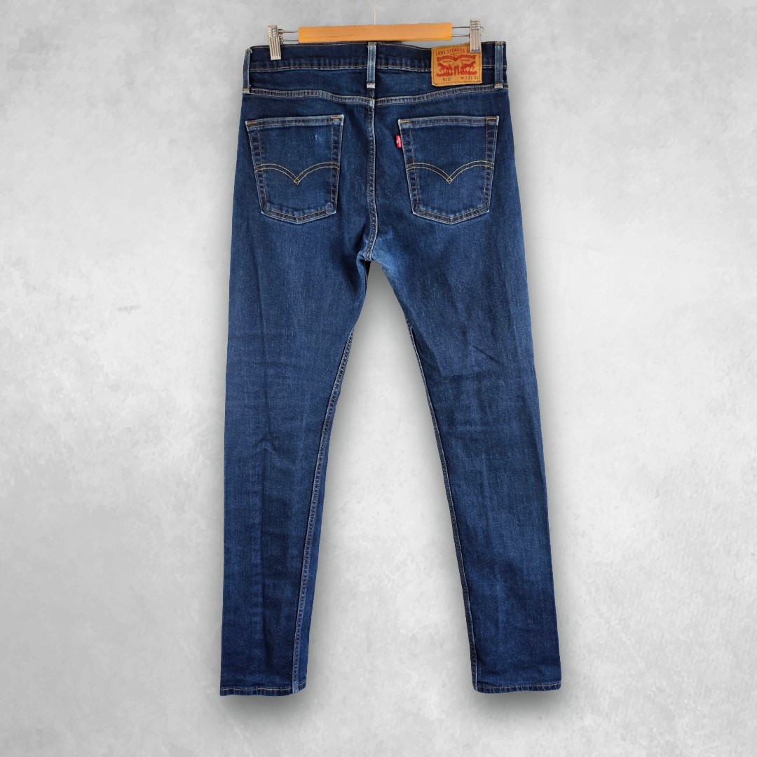 Levi’s 510 Skinny Jeans W33 L32 Blue Stretch Denim Men’s Slim Fit