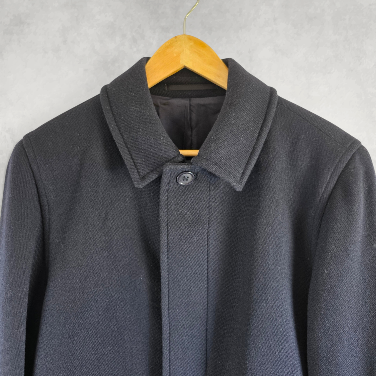 Pierre Cardin Coat Men’s M Wool Blend Blue Overcoat Smart Classic Jacket