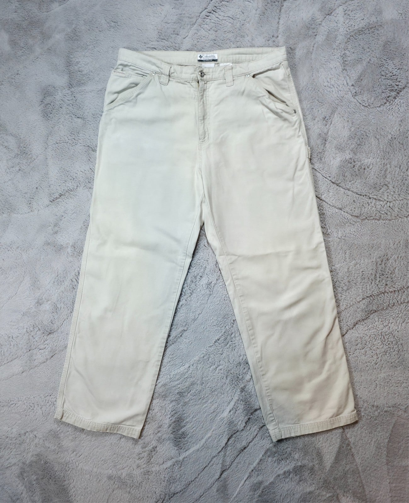 Columbia Carpenter Trousers Beige W38 L32 Men’s Outdoor Utility Workwear