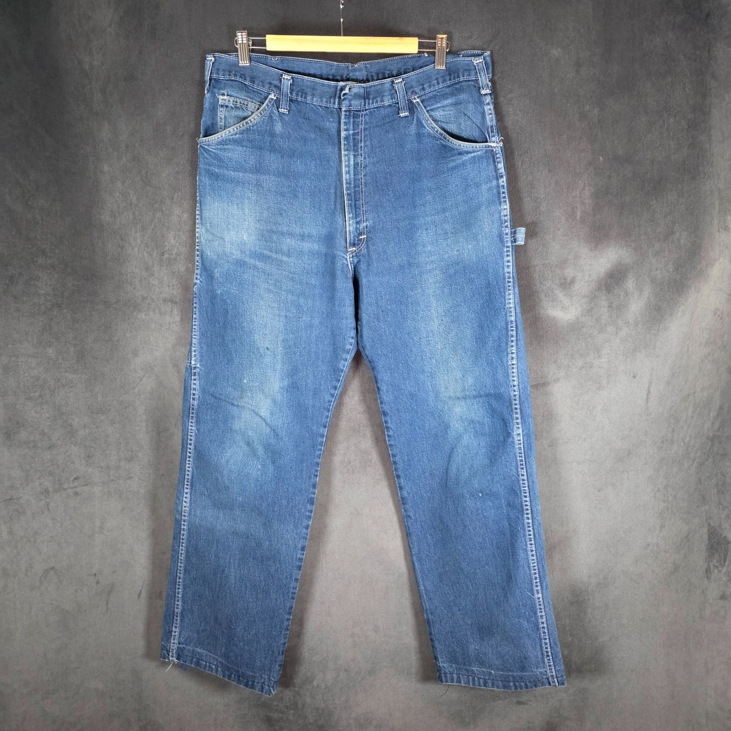 Vintage Dickies Carpenter Jeans Men’s W37 L30 Blue Cotton Relaxed Fit Made USA