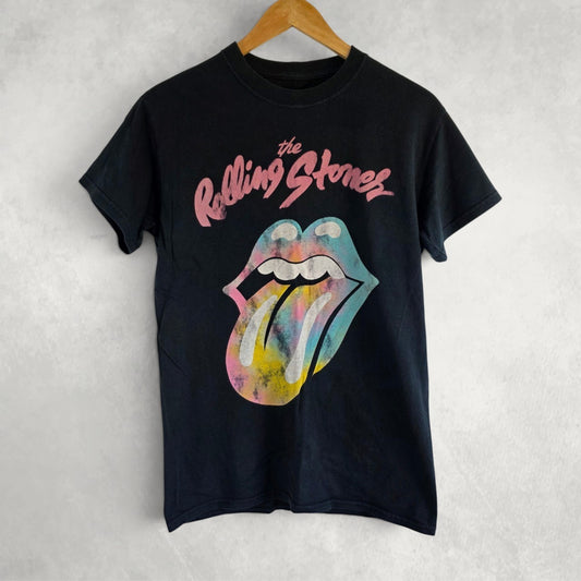 The Rolling Stones Tongue Logo Graphic Band T Shirt Black XS Rock Band Tee
