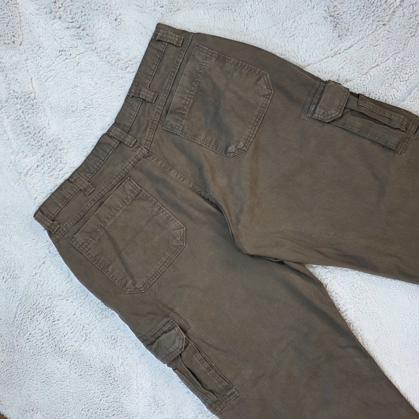 Wrangler Cargo Trousers Brown Relaxed Fit Men’s W38 L30 100% Cotton