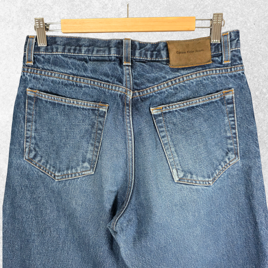 Vintage Calvin Klein Jeans Easy Fit W31 L33 Straight Blue Y2K Denim Men’s